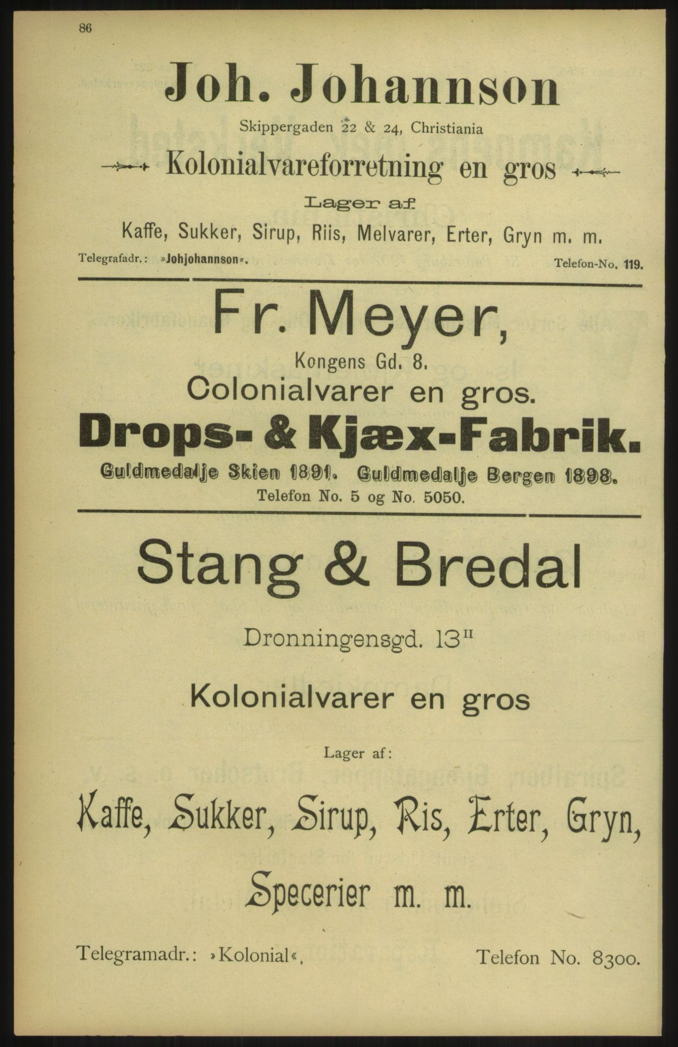 Kristiania/Oslo adressebok, PUBL/-, 1904, p. 86