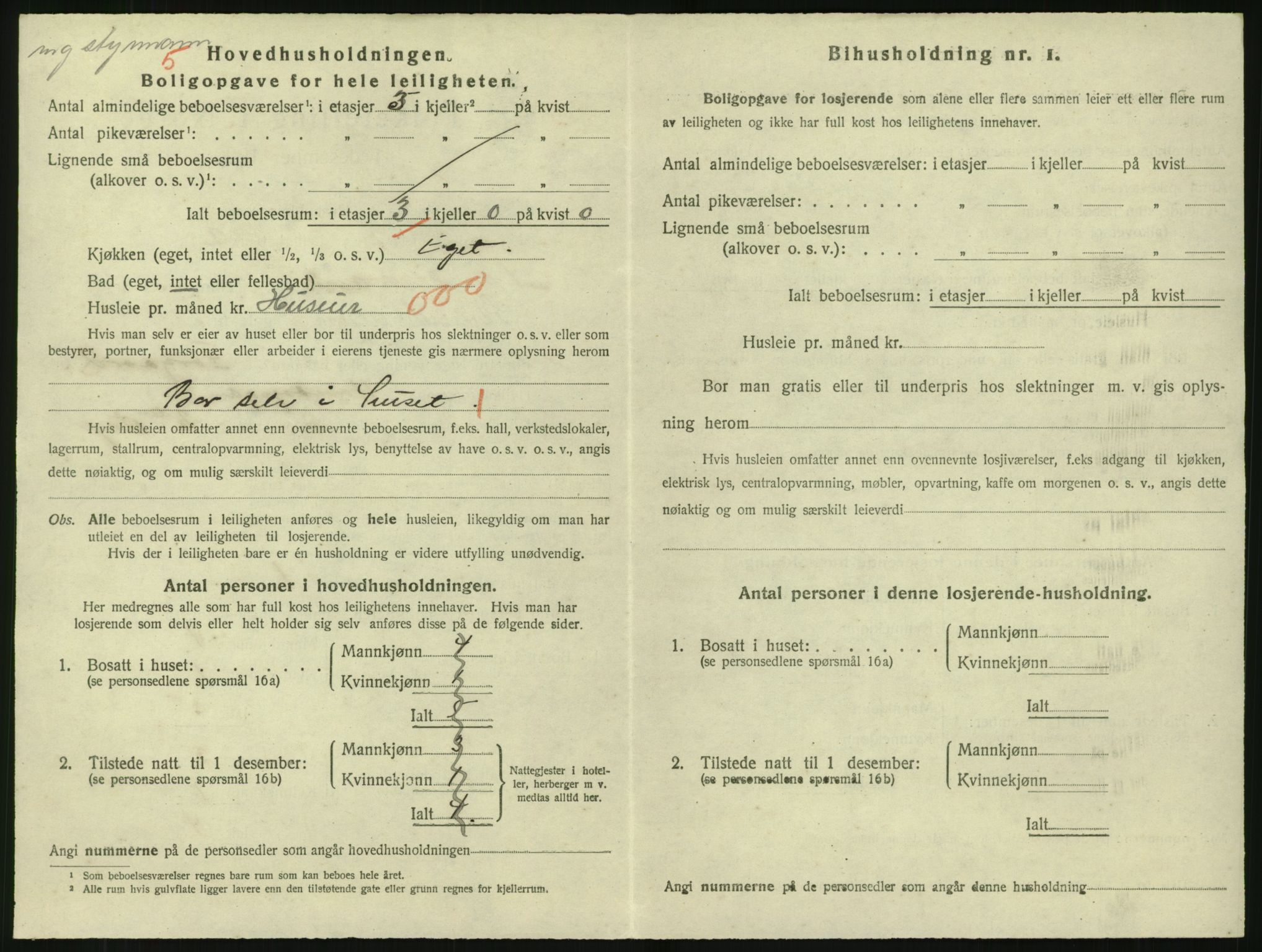 SAK, 1920 census for Tvedestrand, 1920, p. 920