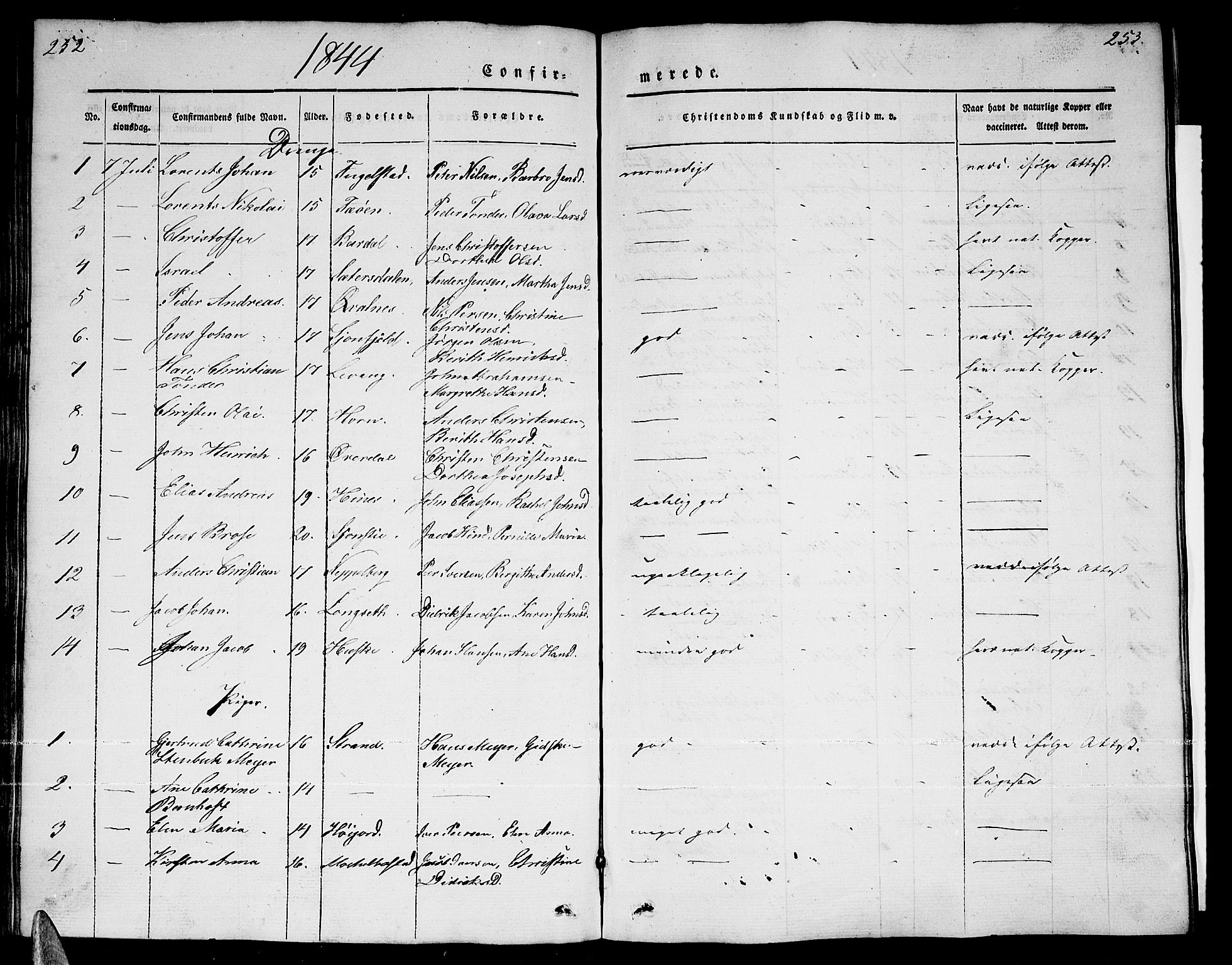 Ministerialprotokoller, klokkerbøker og fødselsregistre - Nordland, SAT/A-1459/838/L0555: Parish register (copy) no. 838C02, 1842-1861, p. 252-253