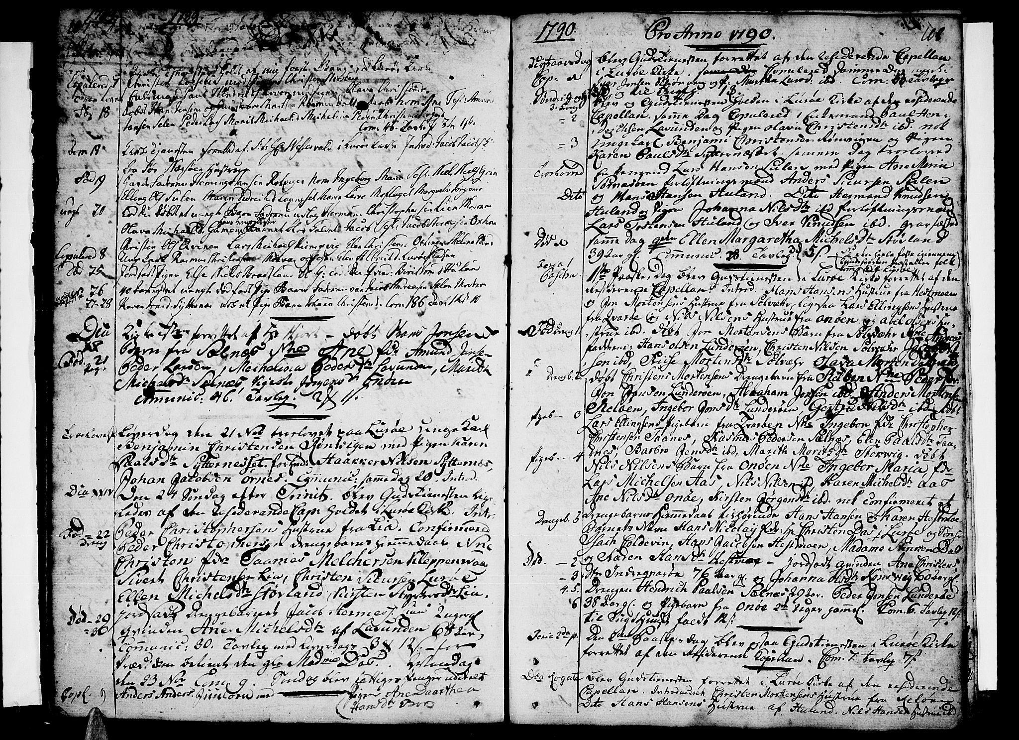 Ministerialprotokoller, klokkerbøker og fødselsregistre - Nordland, SAT/A-1459/839/L0563: Parish register (official) no. 839A01 /1, 1767-1824, p. 107-108