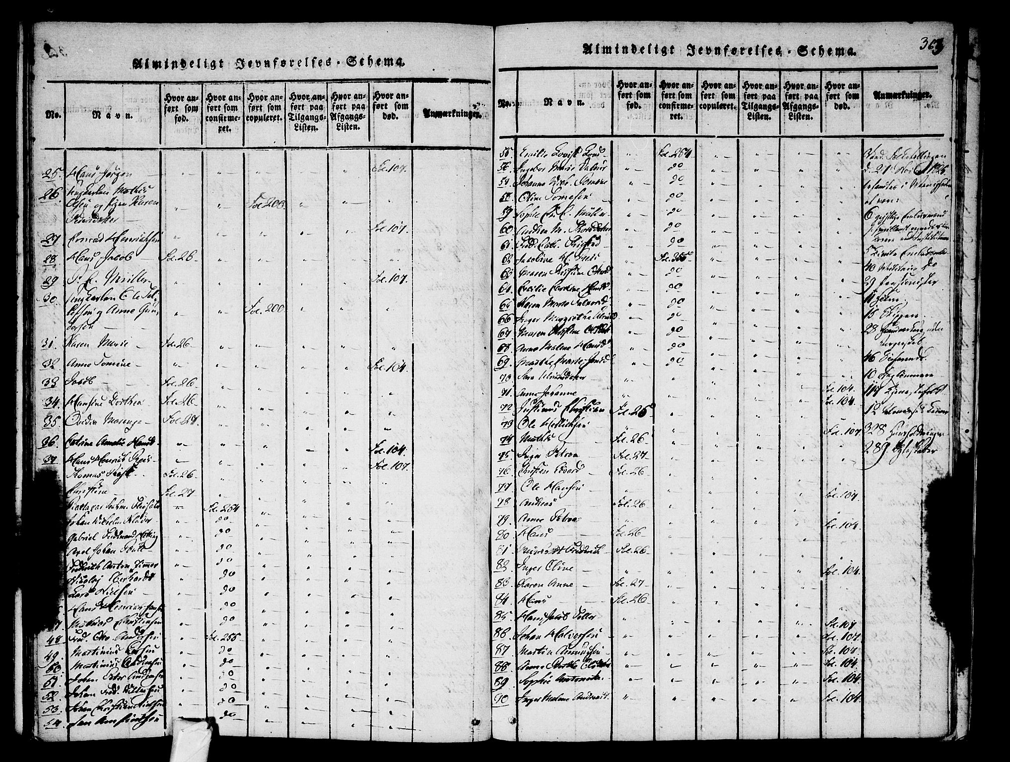 Stavern kirkebøker, SAKO/A-318/F/Fa/L0006: Parish register (official) no. 6, 1816-1839, p. 363