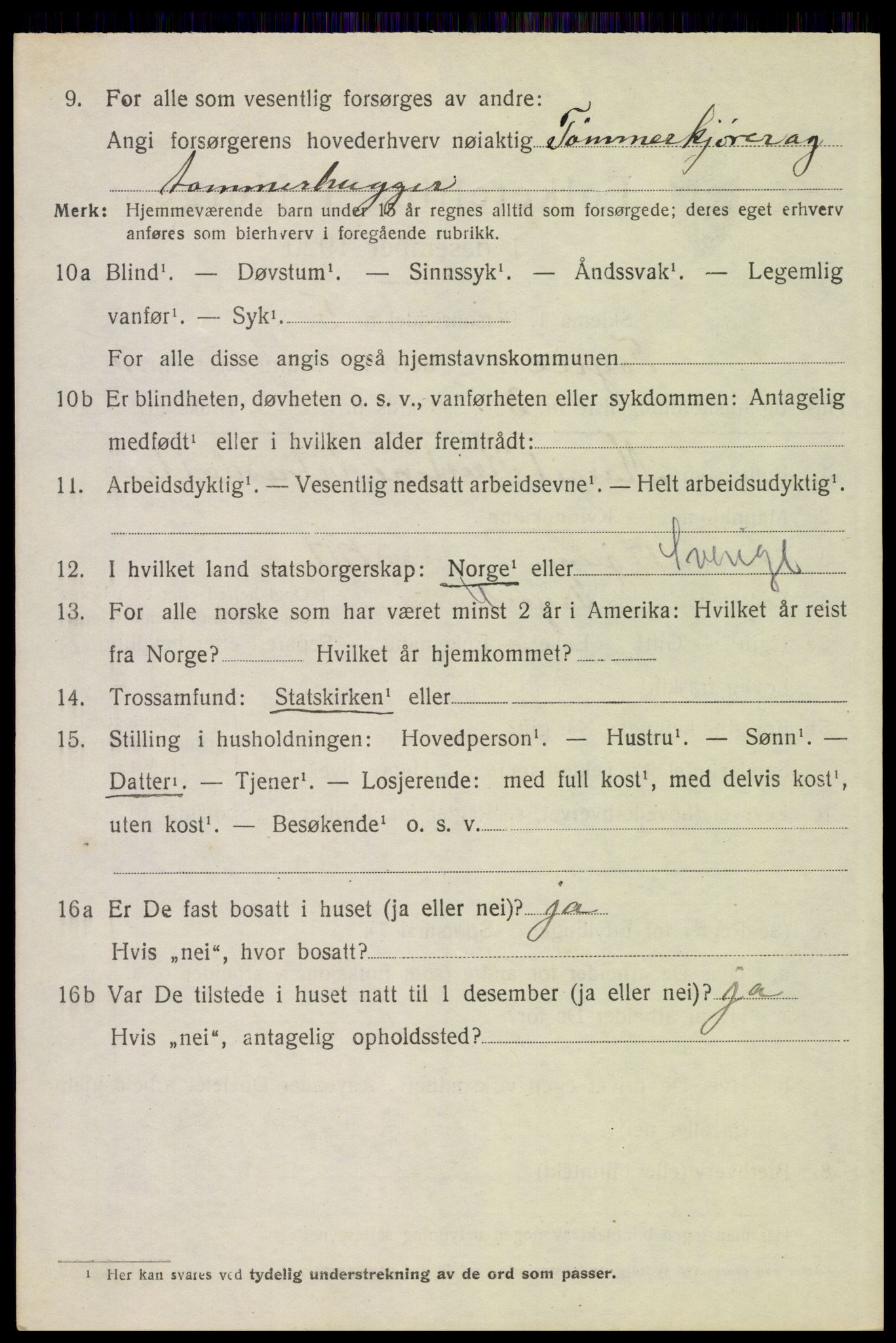 SAH, 1920 census for Trysil, 1920, p. 4348