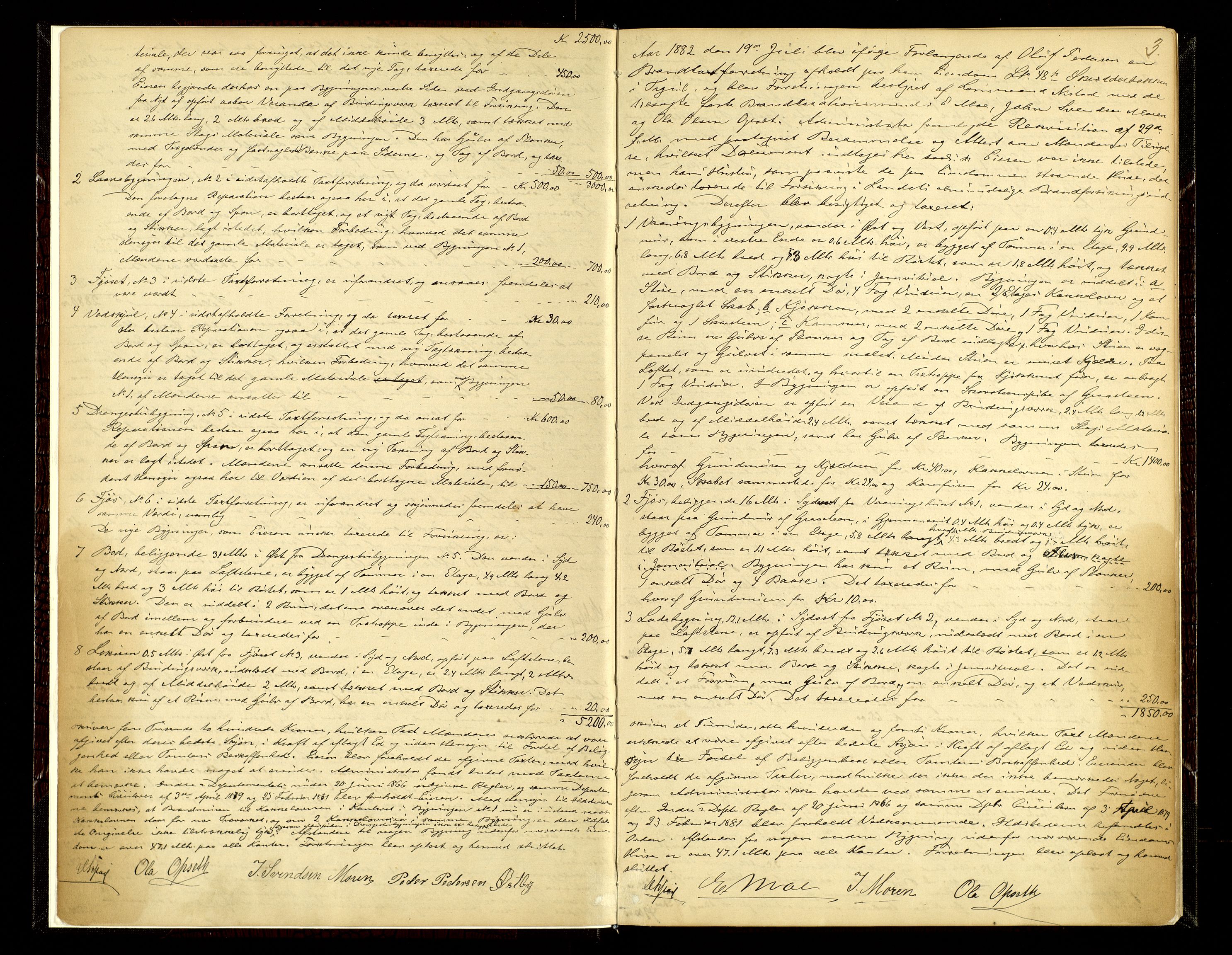 Norges Brannkasse, Trysil, AV/SAH-NBRANT-021/F/L0003: Branntakstprotokoll, 1882-1891, p. 2b-3a