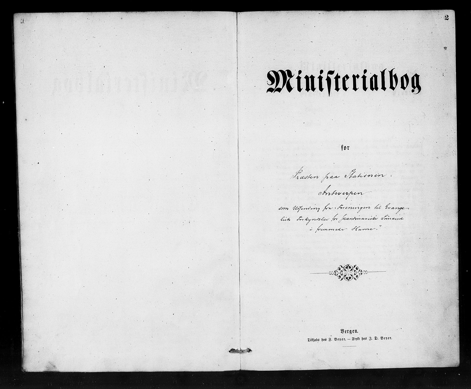 Den norske sjømannsmisjon i utlandet/Antwerpen, SAB/SAB/PA-0105/H/Ha/L0001: Parish register (official) no. A 1, 1865-1887, p. 2