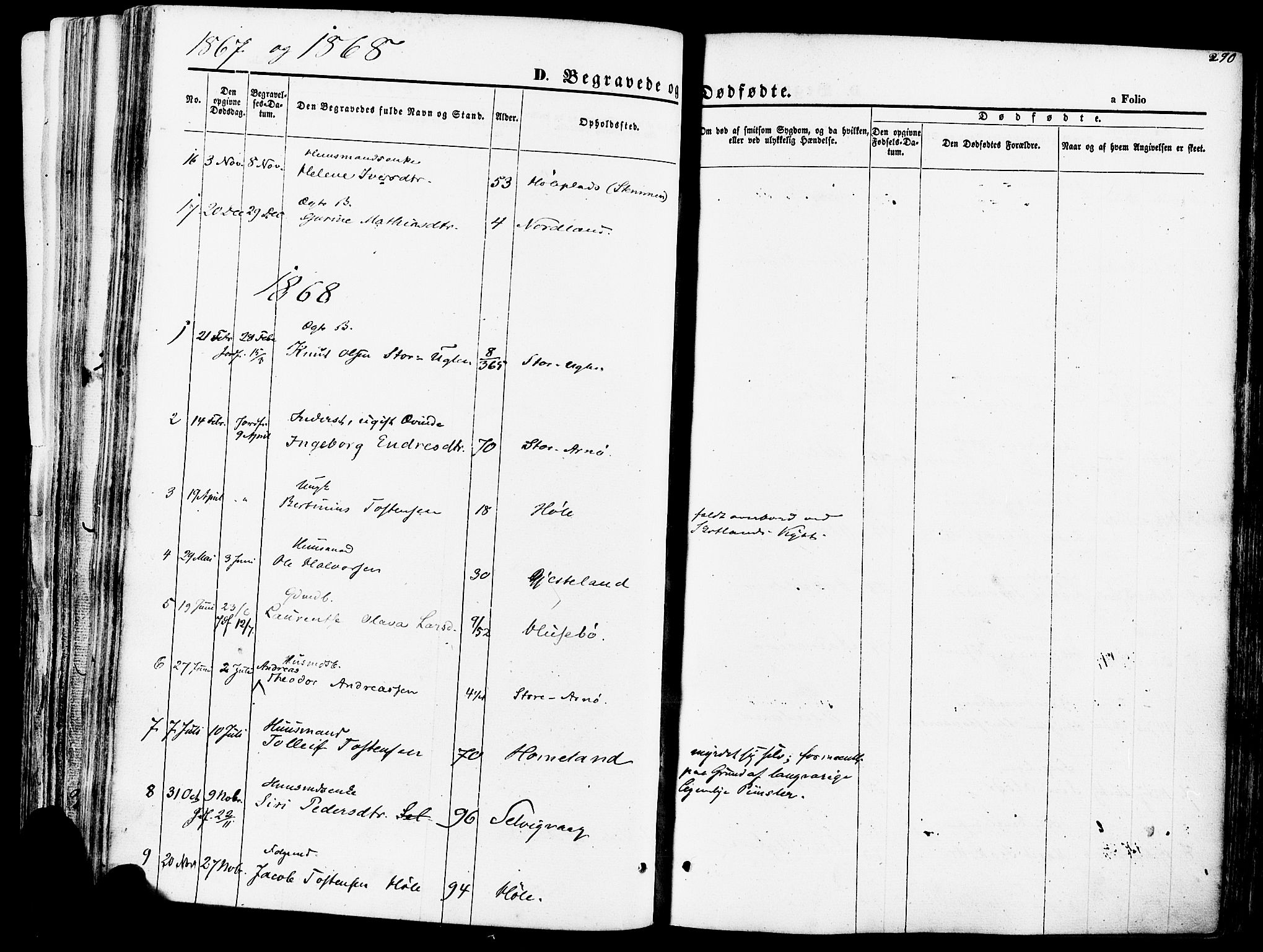 Høgsfjord sokneprestkontor, SAST/A-101624/H/Ha/Haa/L0002: Parish register (official) no. A 2, 1855-1885, p. 290