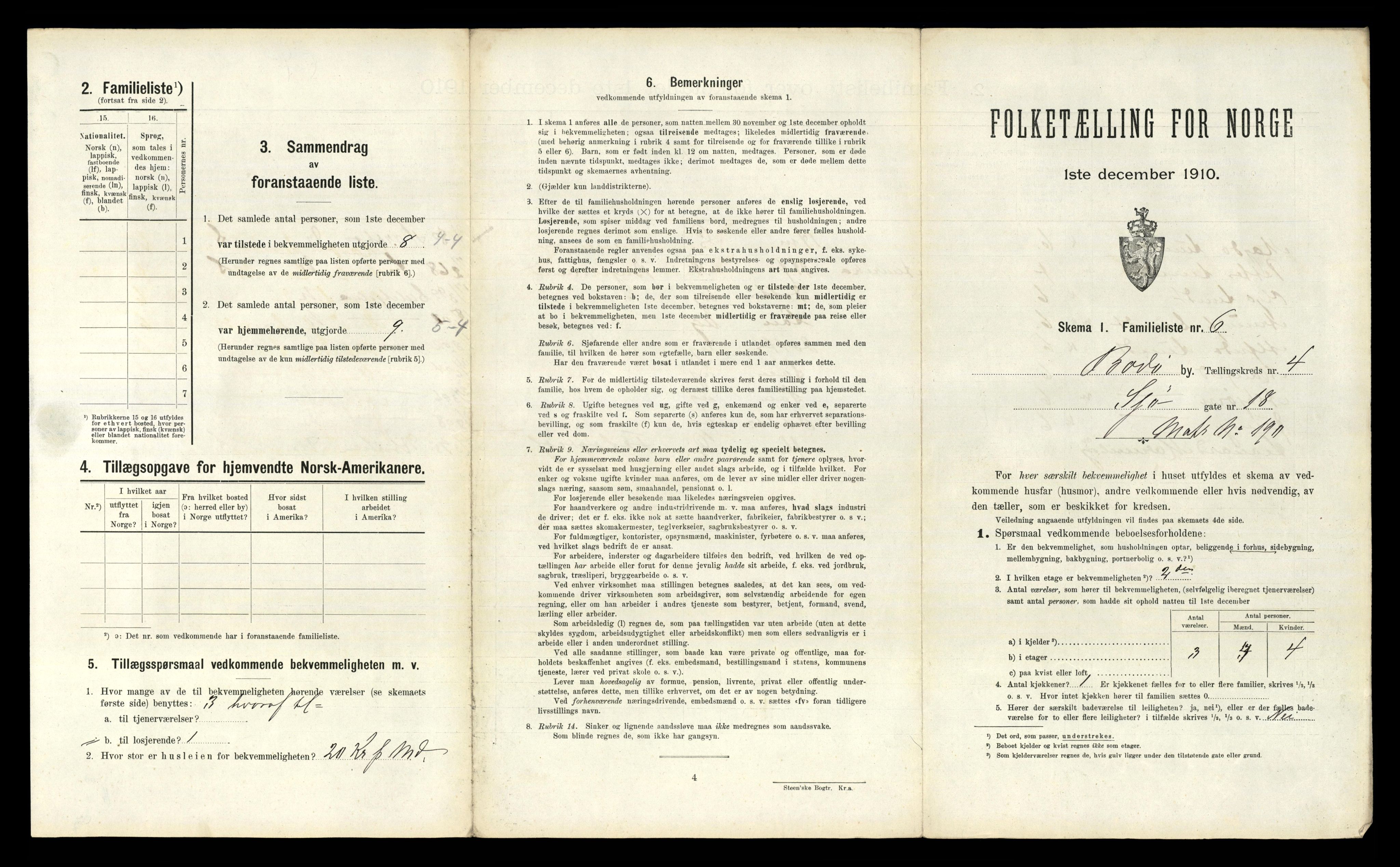 RA, 1910 census for Bodø, 1910, p. 979