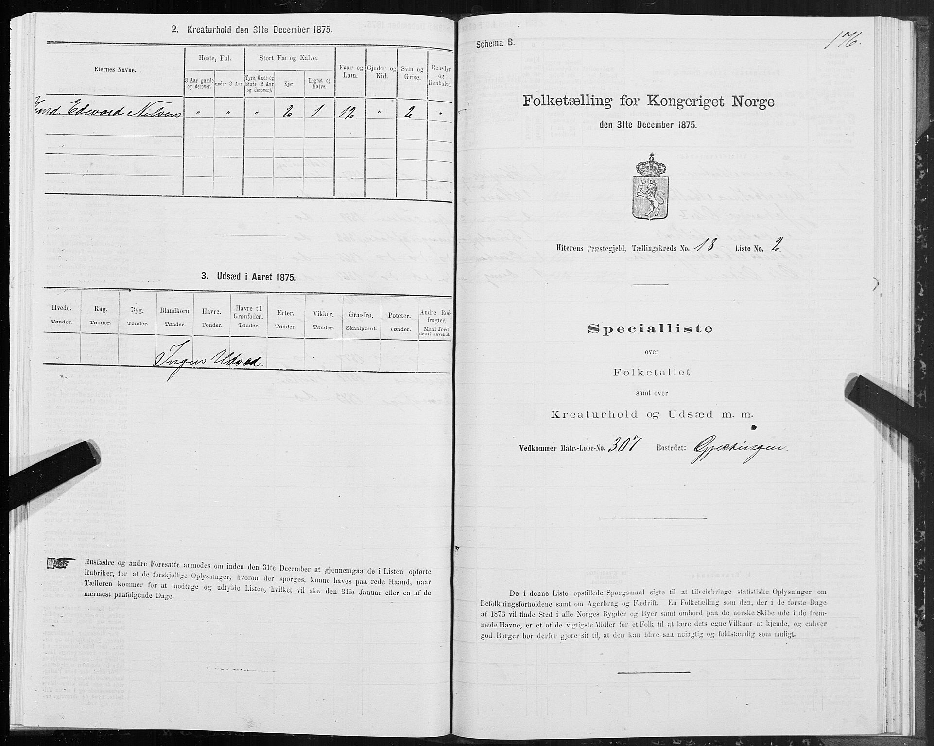 SAT, 1875 census for 1617P Hitra, 1875, p. 9176