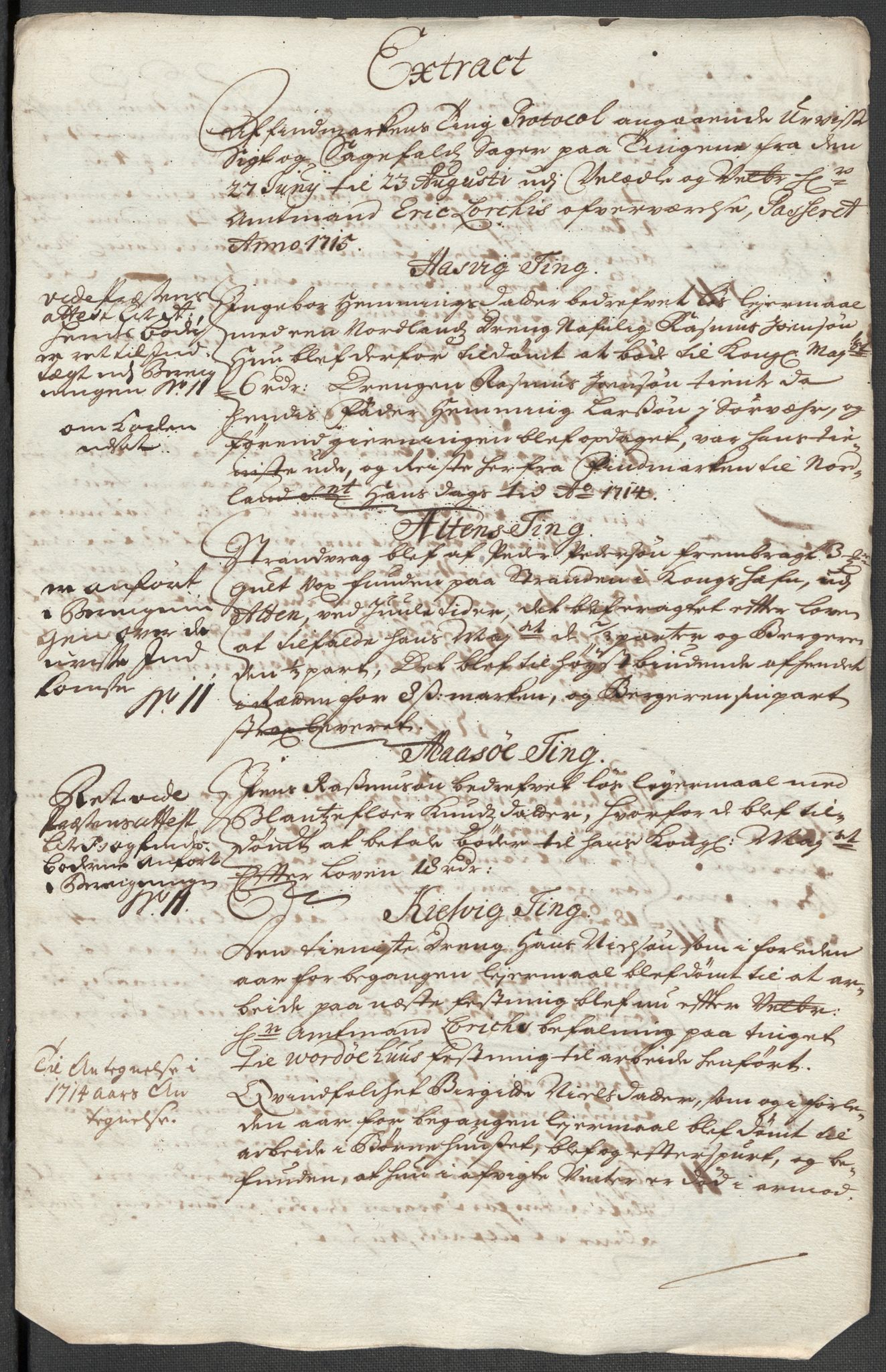 Rentekammeret inntil 1814, Reviderte regnskaper, Fogderegnskap, AV/RA-EA-4092/R69/L4856: Fogderegnskap Finnmark/Vardøhus, 1713-1715, p. 475