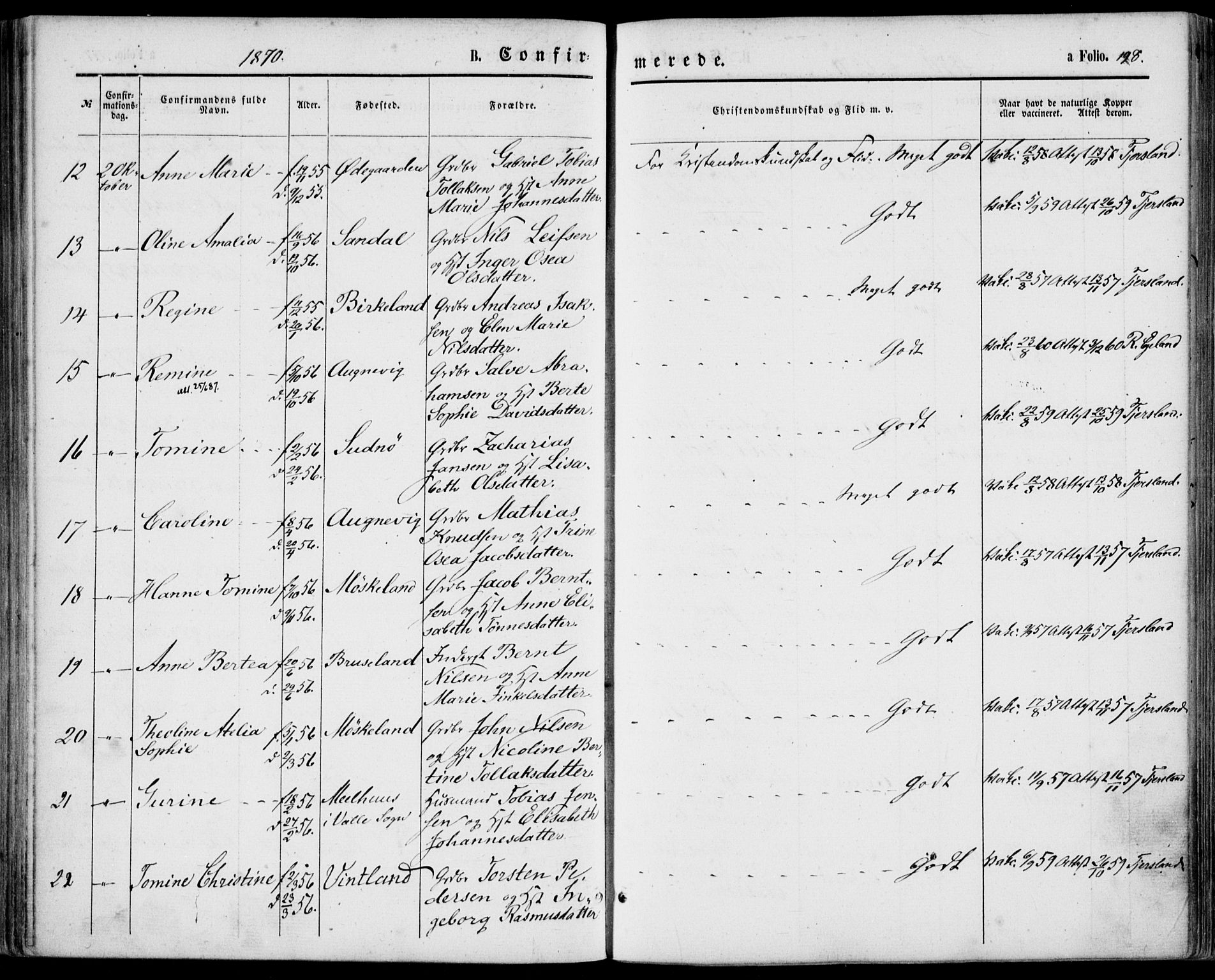 Lyngdal sokneprestkontor, SAK/1111-0029/F/Fa/Fac/L0010: Parish register (official) no. A 10, 1865-1878, p. 198