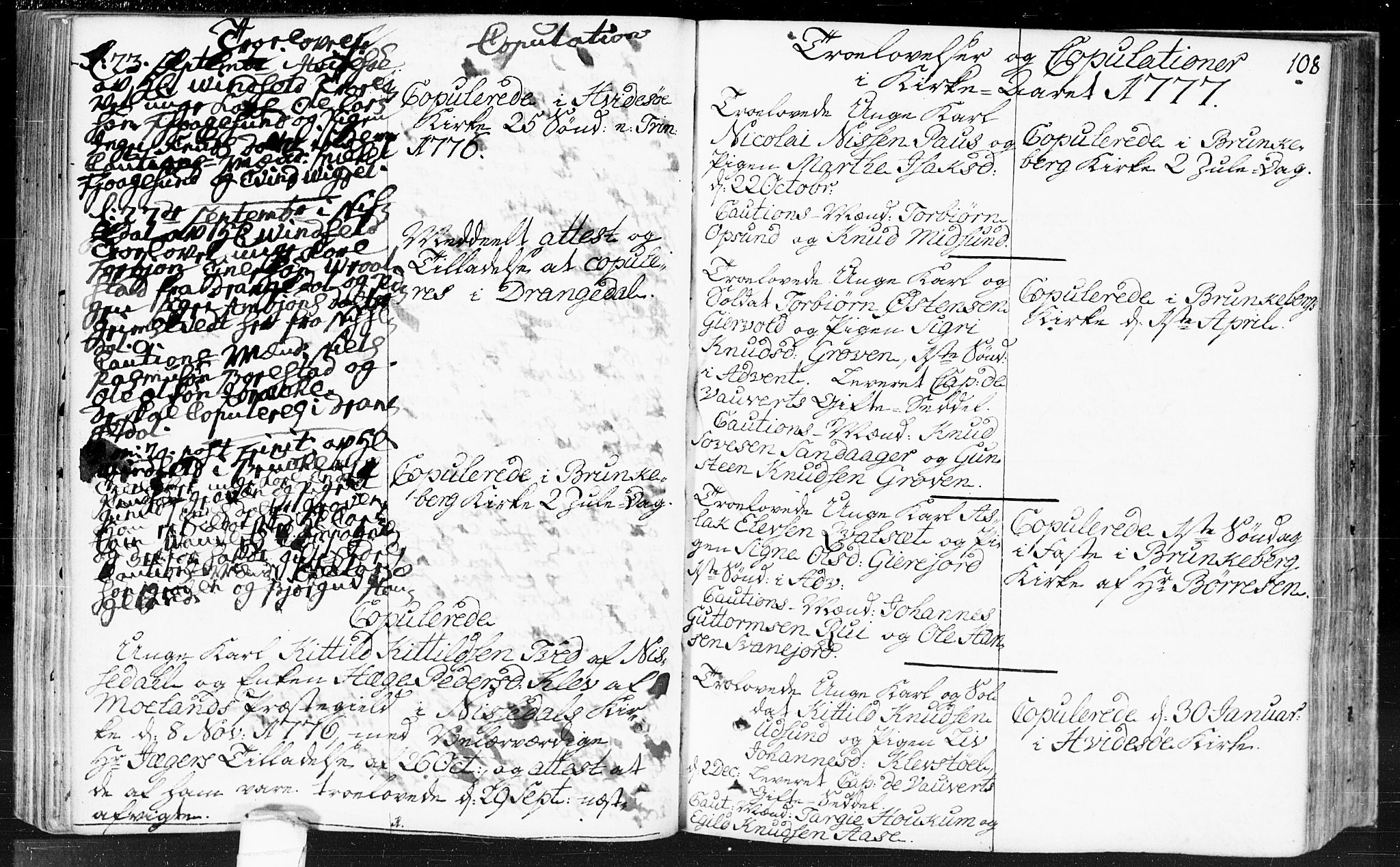 Kviteseid kirkebøker, SAKO/A-276/F/Fa/L0002: Parish register (official) no. I 2, 1773-1786, p. 108