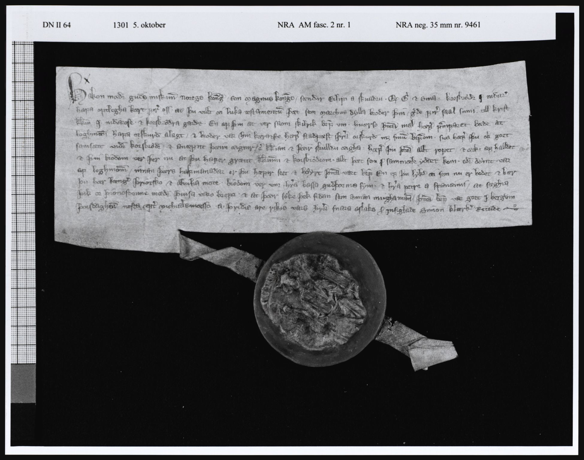Riksarkivets diplomsamling, AV/RA-EA-5965/F05/L0004: NRA AM fasc. 2 nr. 1-2c, 1301-1339, p. 4