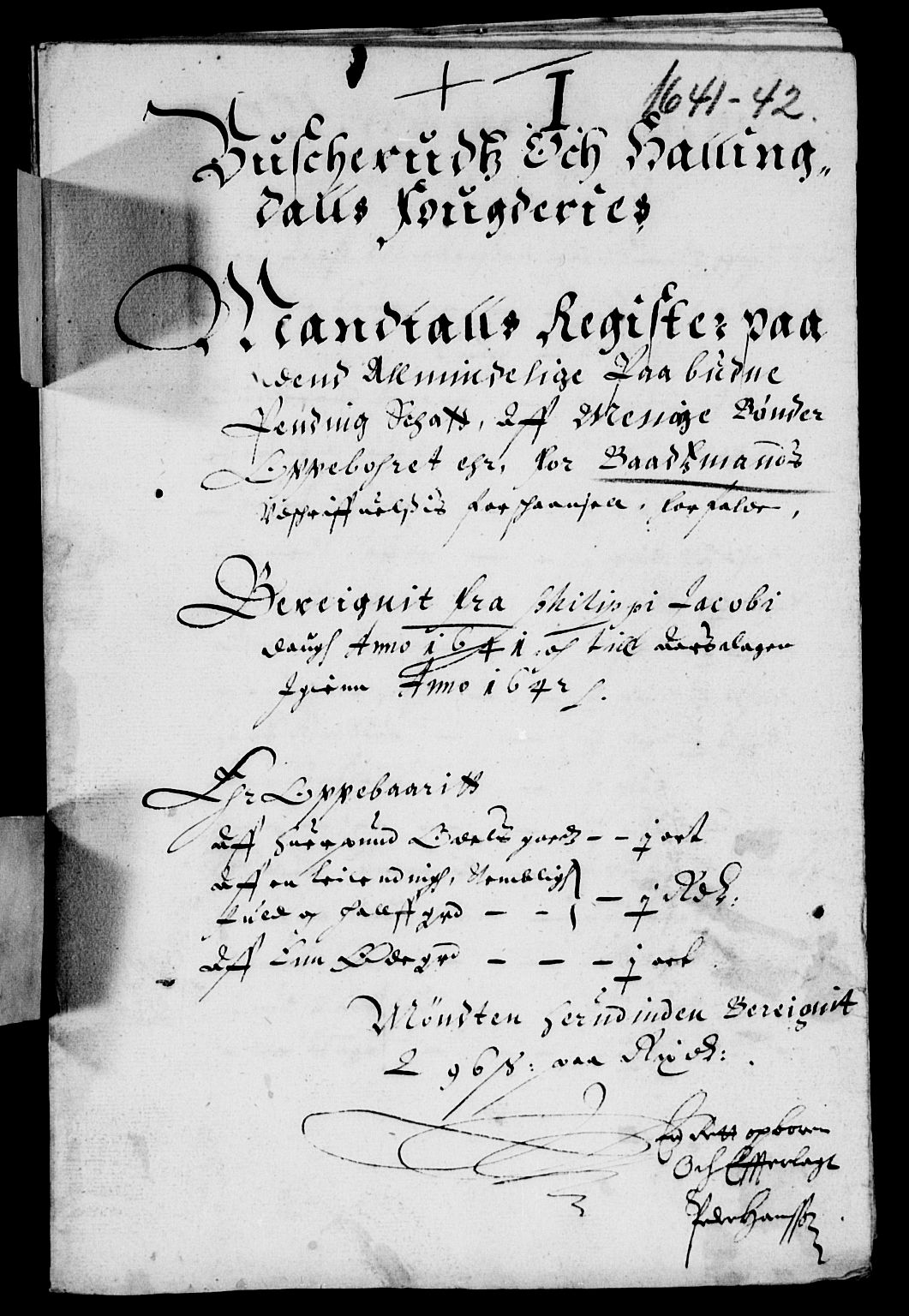 Rentekammeret inntil 1814, Reviderte regnskaper, Lensregnskaper, RA/EA-5023/R/Rb/Rba/L0162: Akershus len, 1641-1642