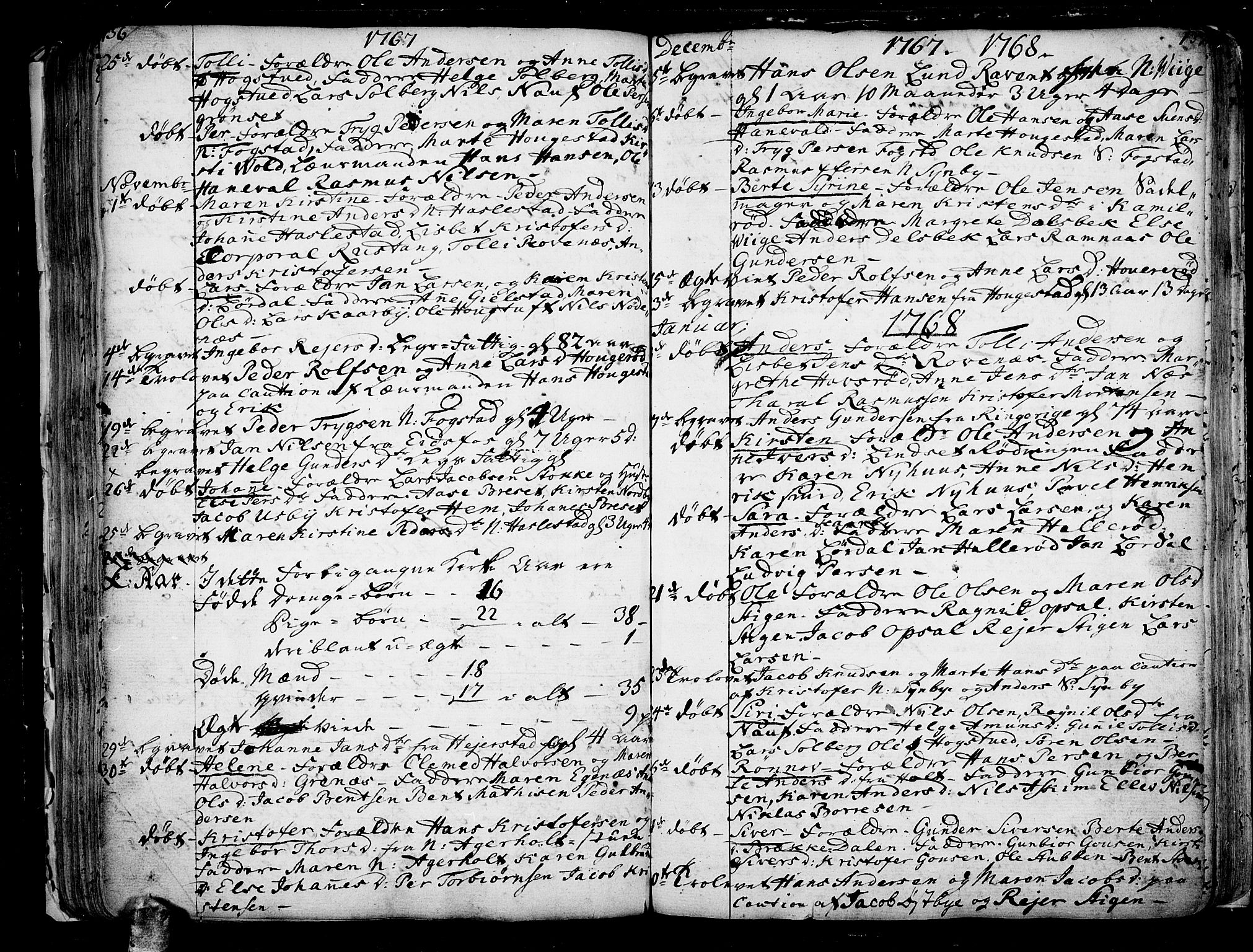 Hof kirkebøker, SAKO/A-64/F/Fa/L0002: Parish register (official) no. I 2, 1746-1781, p. 136-137