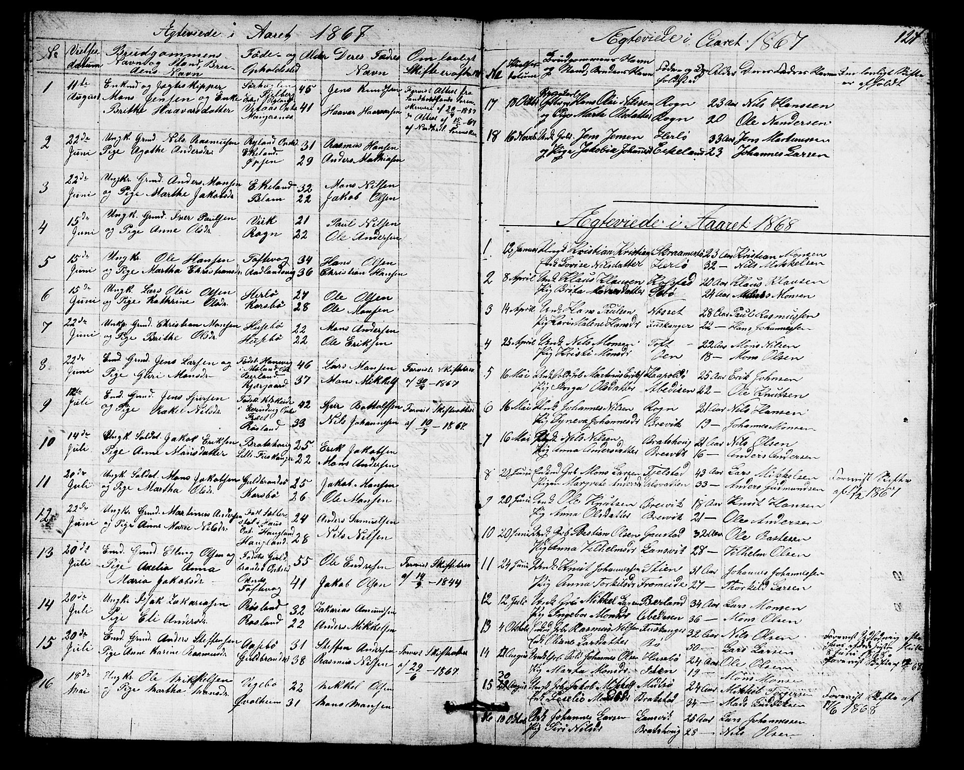 Herdla Sokneprestembete, SAB/A-75701/H/Hab: Parish register (copy) no. A 1, 1859-1880, p. 124
