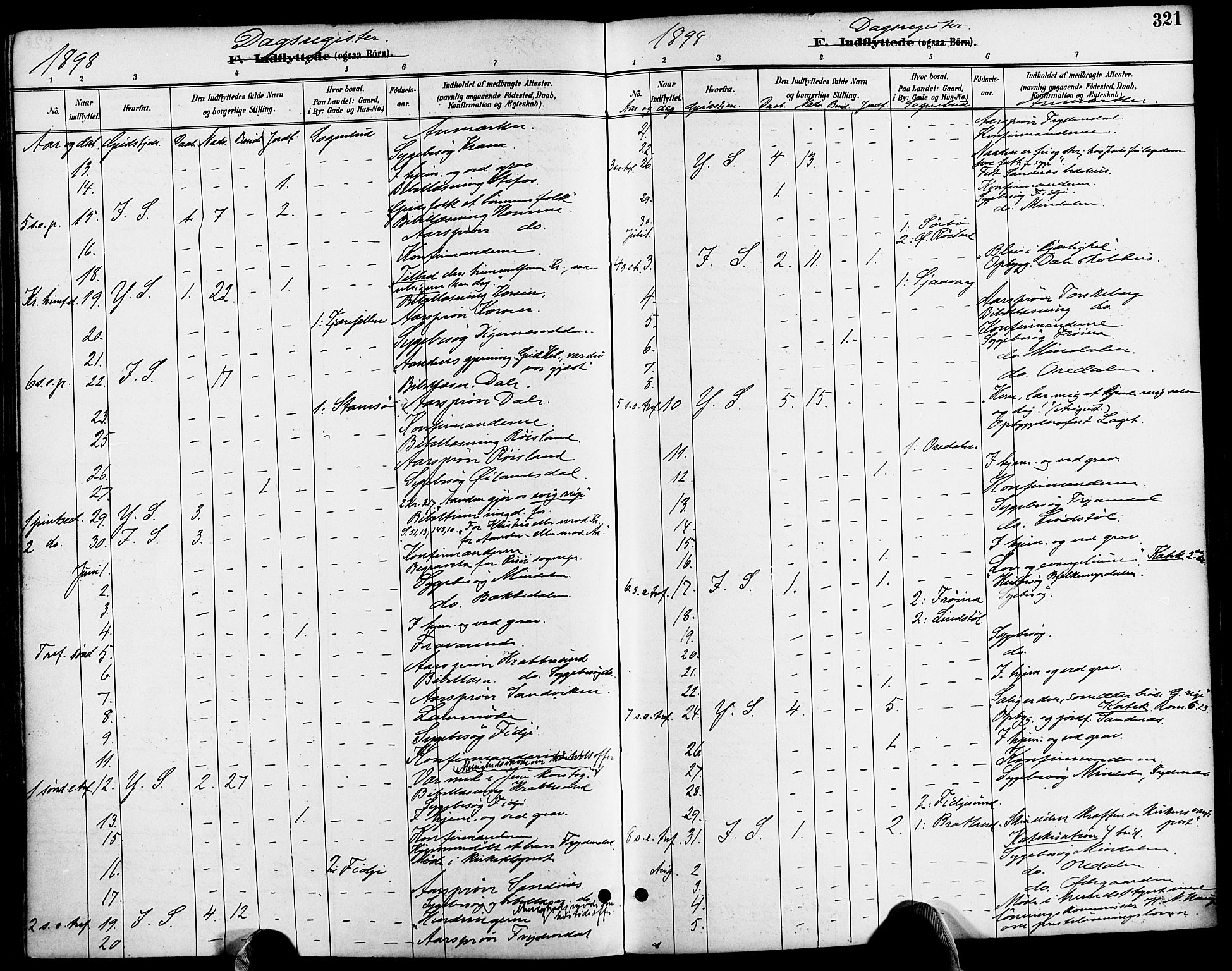 Søndeled sokneprestkontor, AV/SAK-1111-0038/F/Fa/L0005: Parish register (official) no. A 5, 1889-1899, p. 320