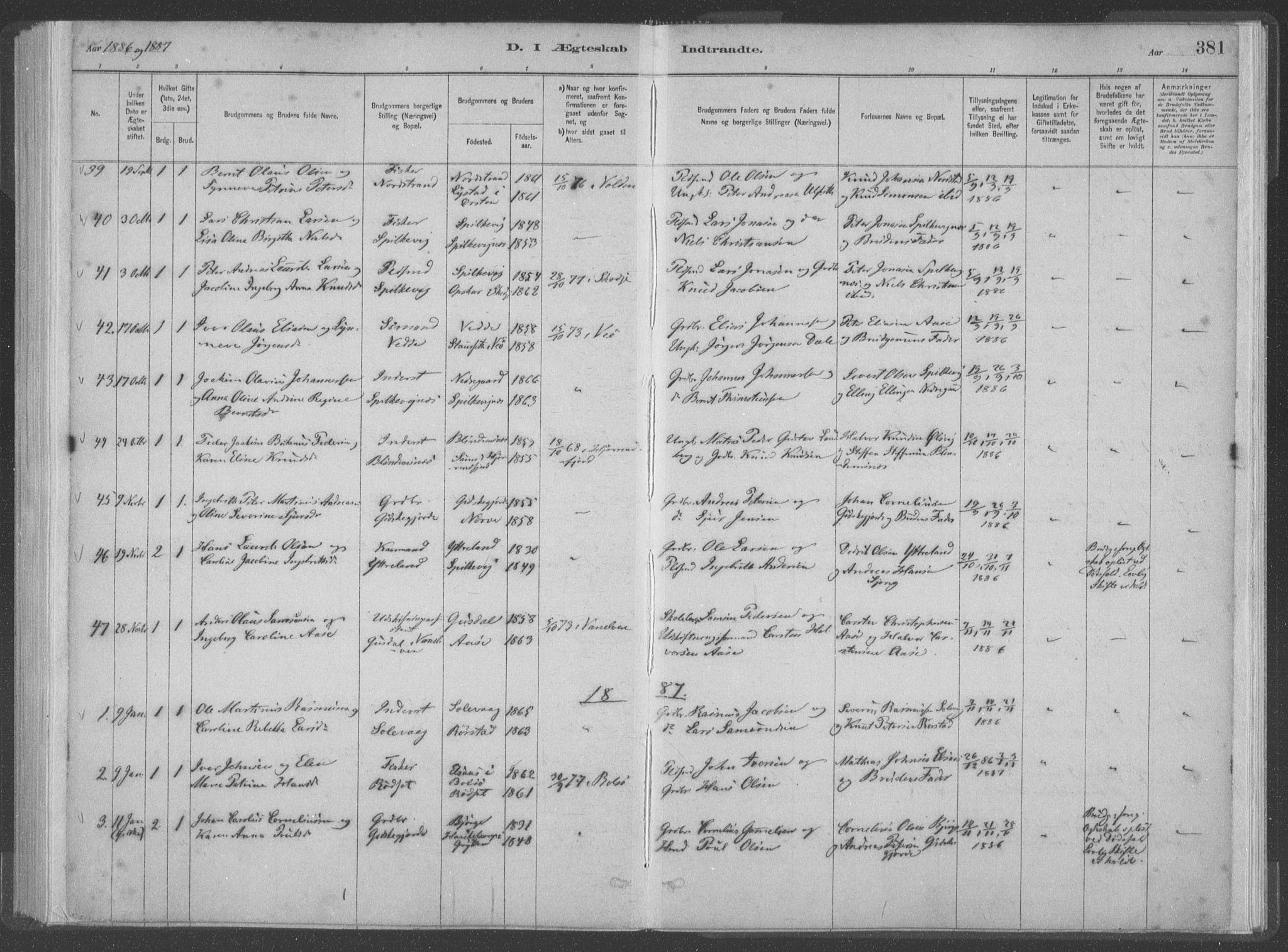 Ministerialprotokoller, klokkerbøker og fødselsregistre - Møre og Romsdal, SAT/A-1454/528/L0402: Parish register (official) no. 528A12II, 1880-1903, p. 381