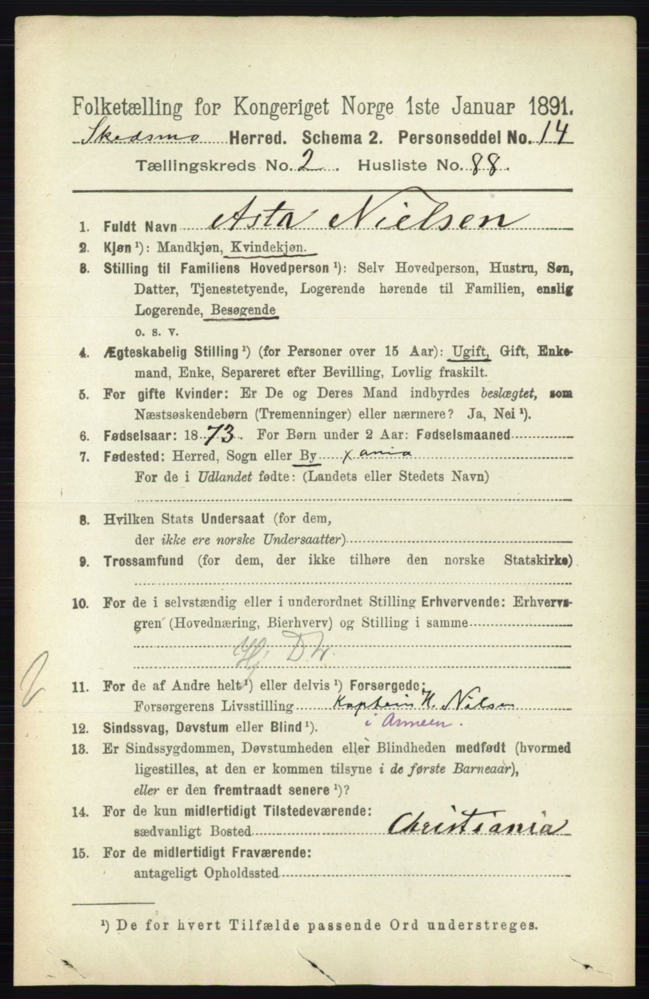 RA, 1891 census for 0231 Skedsmo, 1891, p. 1204