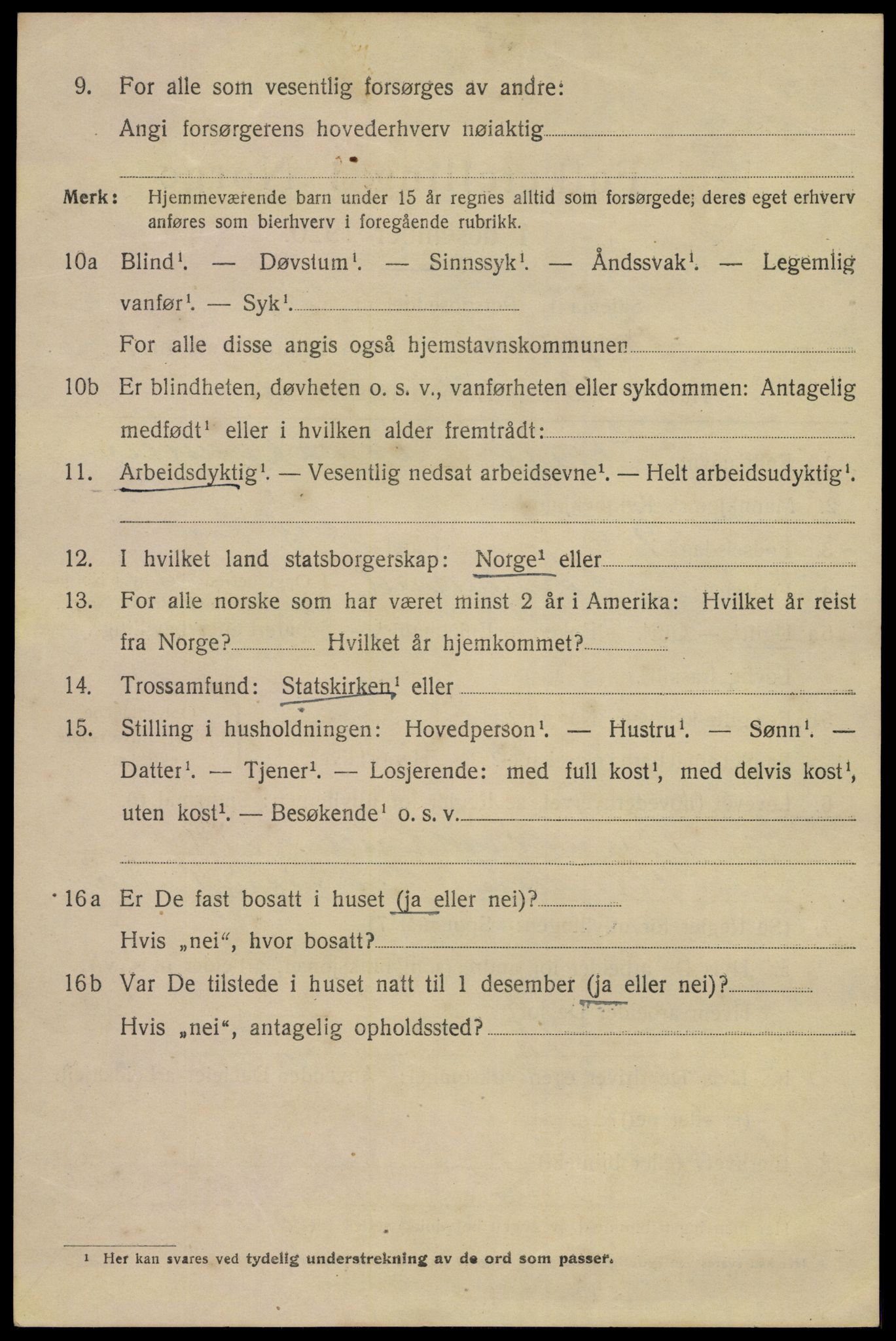 SAKO, 1920 census for Porsgrunn, 1920, p. 18910