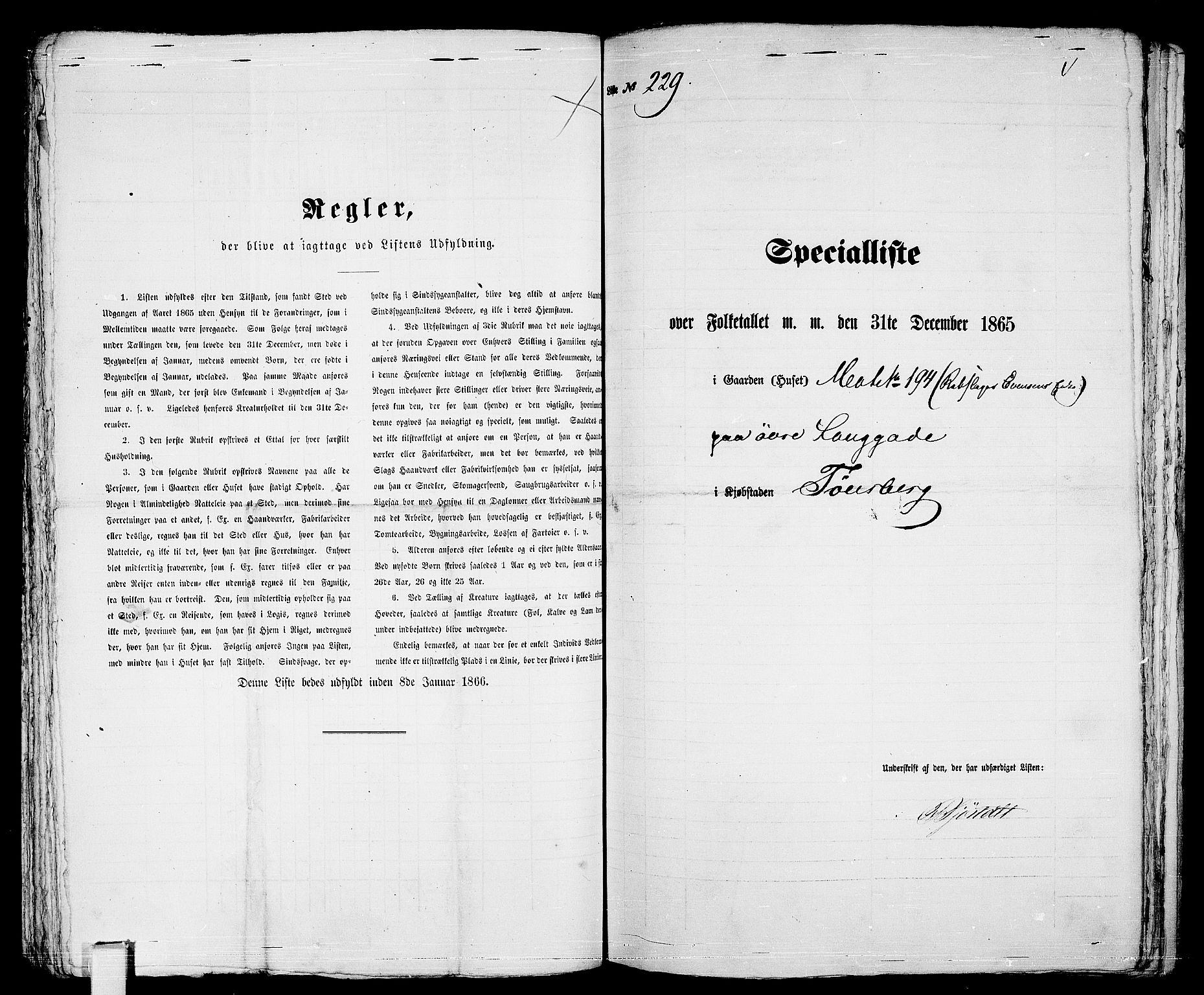 RA, 1865 census for Tønsberg, 1865, p. 497