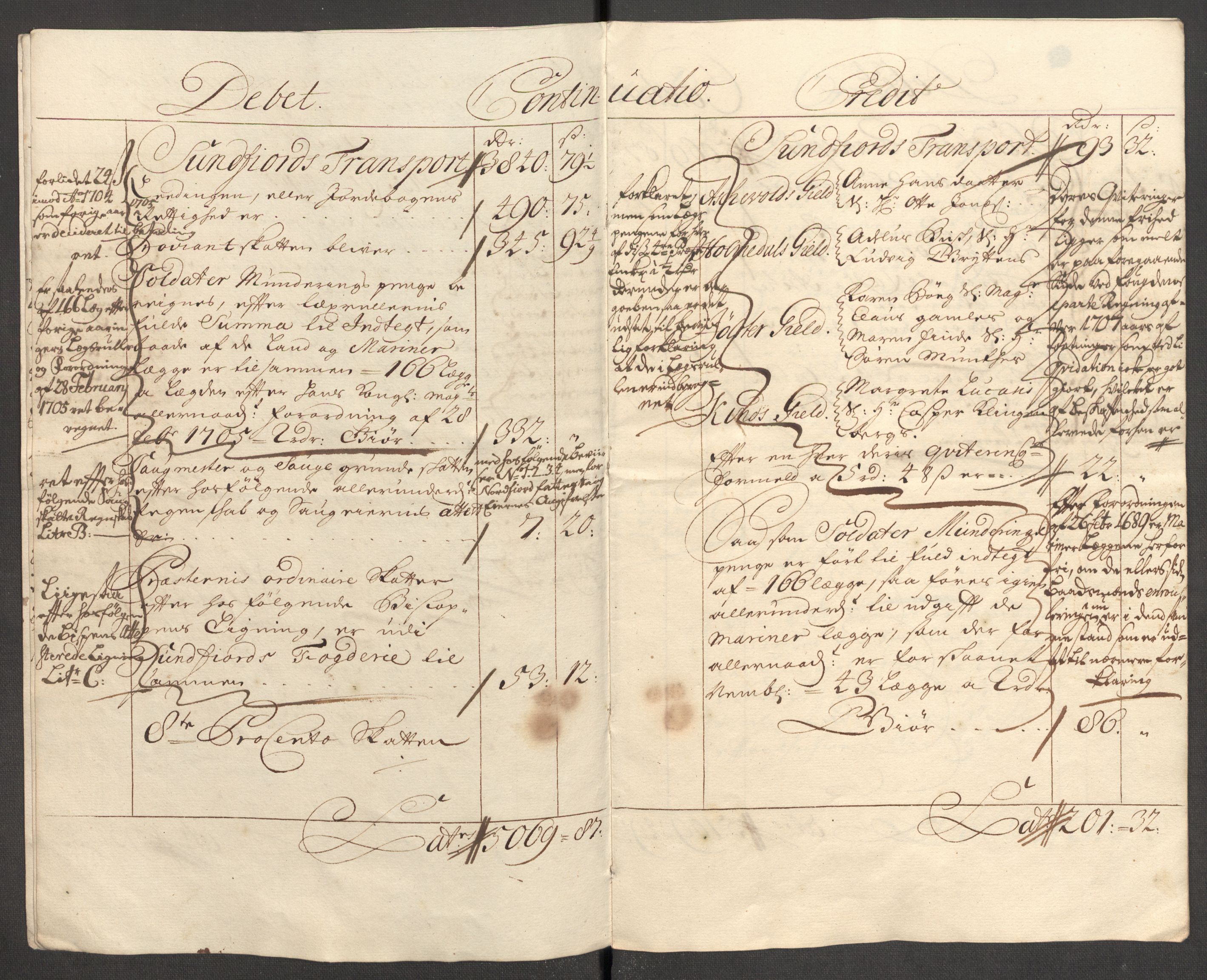 Rentekammeret inntil 1814, Reviderte regnskaper, Fogderegnskap, AV/RA-EA-4092/R53/L3430: Fogderegnskap Sunn- og Nordfjord, 1706-1707, p. 198