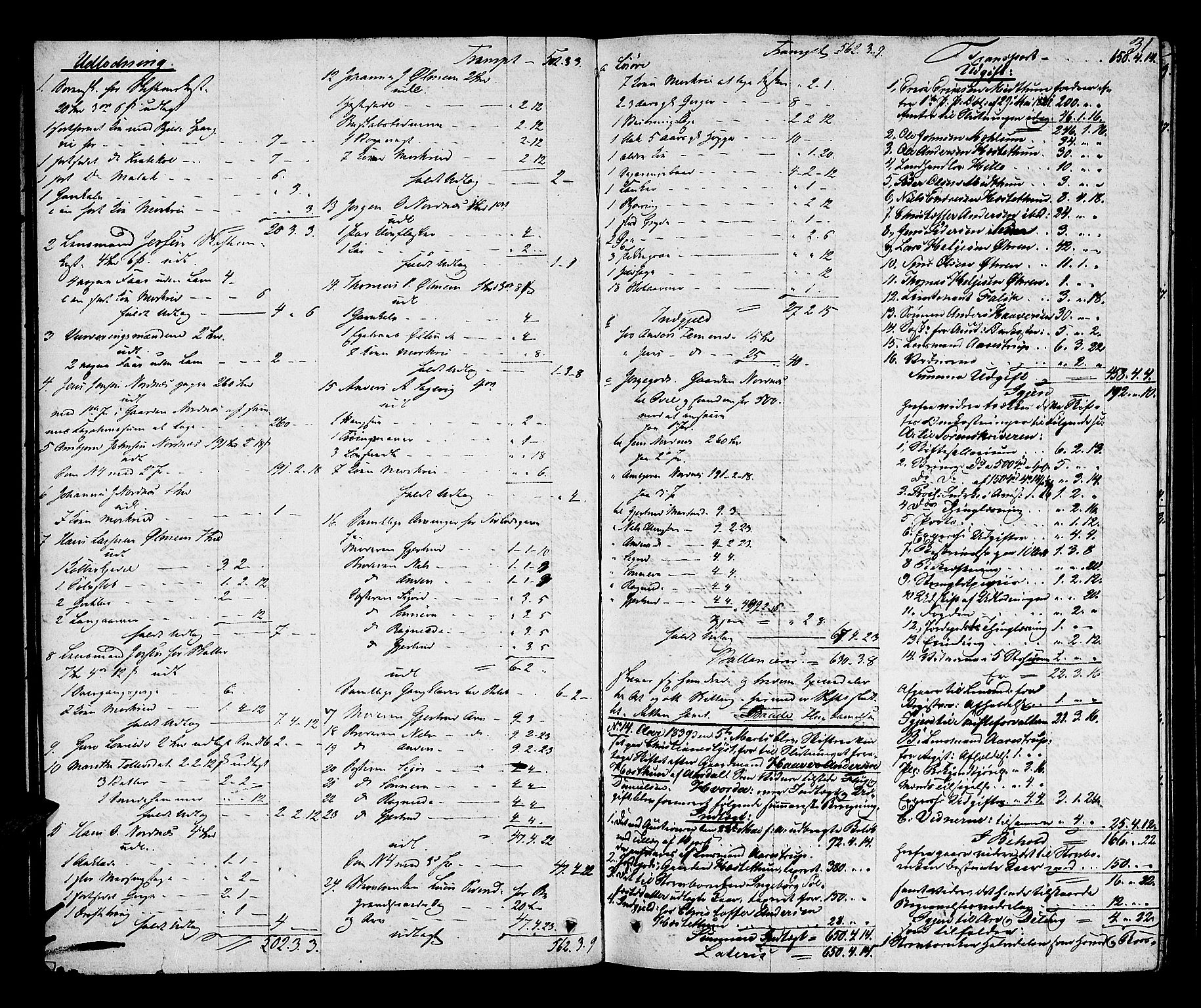 Indre Sogn tingrett, AV/SAB-A-3301/1/H/Hd/L0001: Skifteutlodningsprotokoll 1, 1838-1846, p. 30b-31a