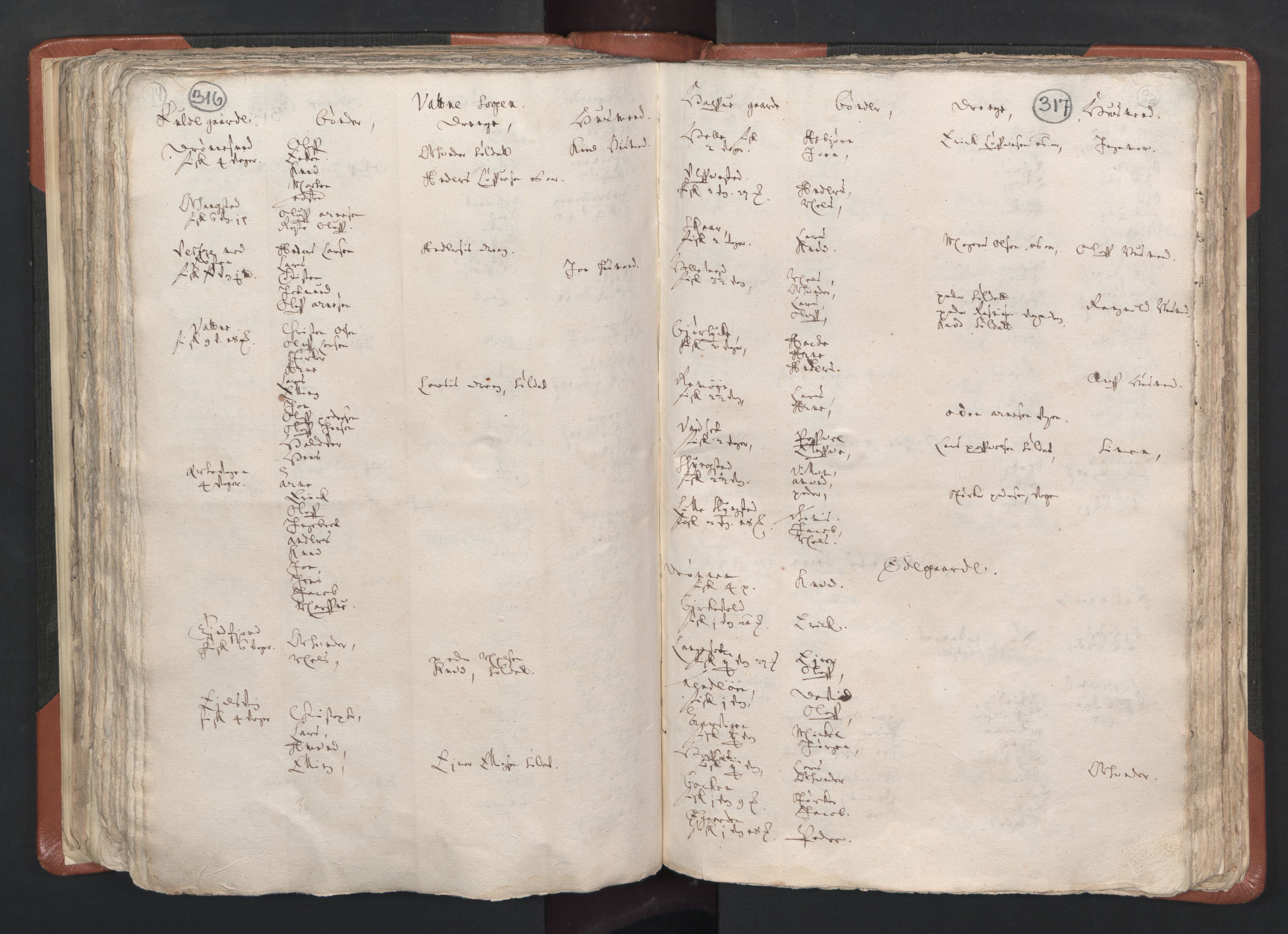 RA, Vicar's Census 1664-1666, no. 26: Sunnmøre deanery, 1664-1666, p. 316-317