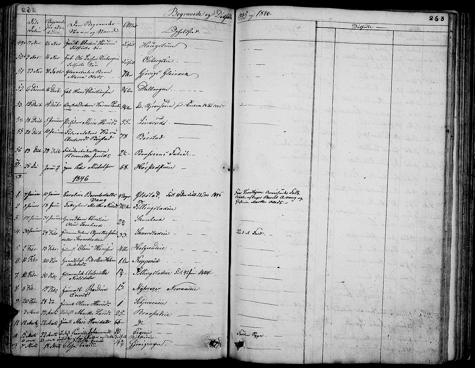 Vardal prestekontor, AV/SAH-PREST-100/H/Ha/Hab/L0004: Parish register (copy) no. 4, 1831-1853, p. 263