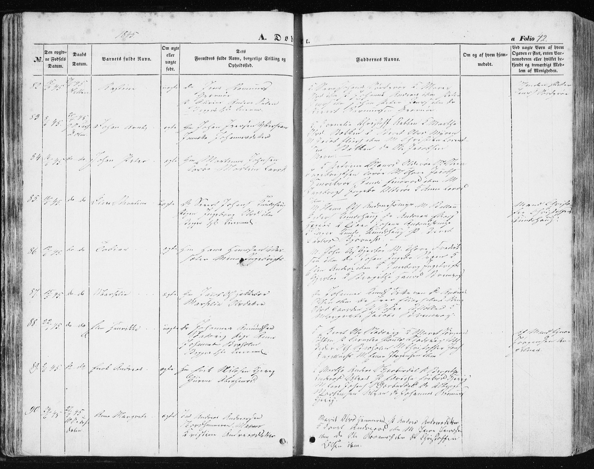 Ministerialprotokoller, klokkerbøker og fødselsregistre - Sør-Trøndelag, AV/SAT-A-1456/634/L0529: Parish register (official) no. 634A05, 1843-1851, p. 42