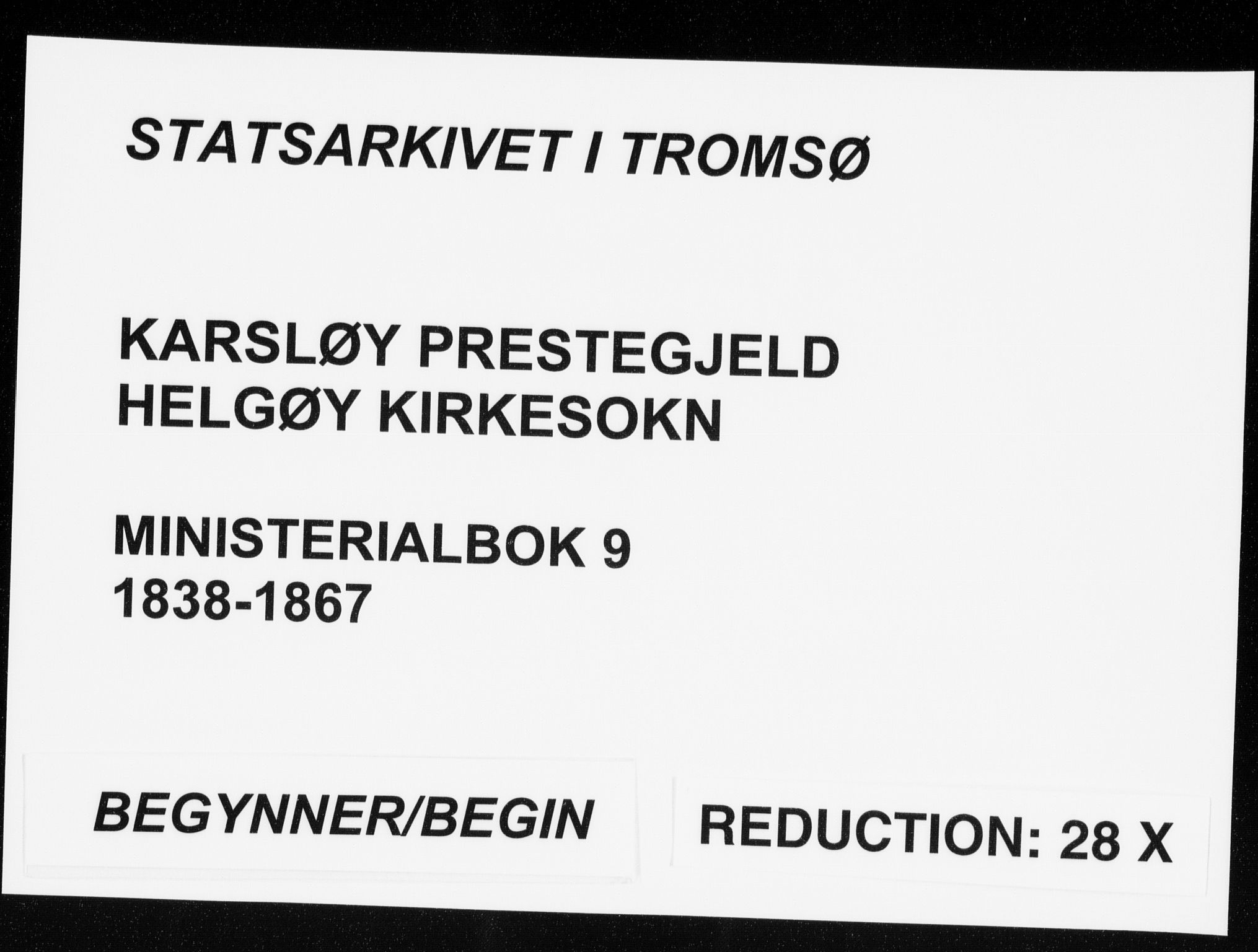 Karlsøy sokneprestembete, AV/SATØ-S-1299/H/Ha/Haa/L0009kirke: Parish register (official) no. 9, 1838-1867