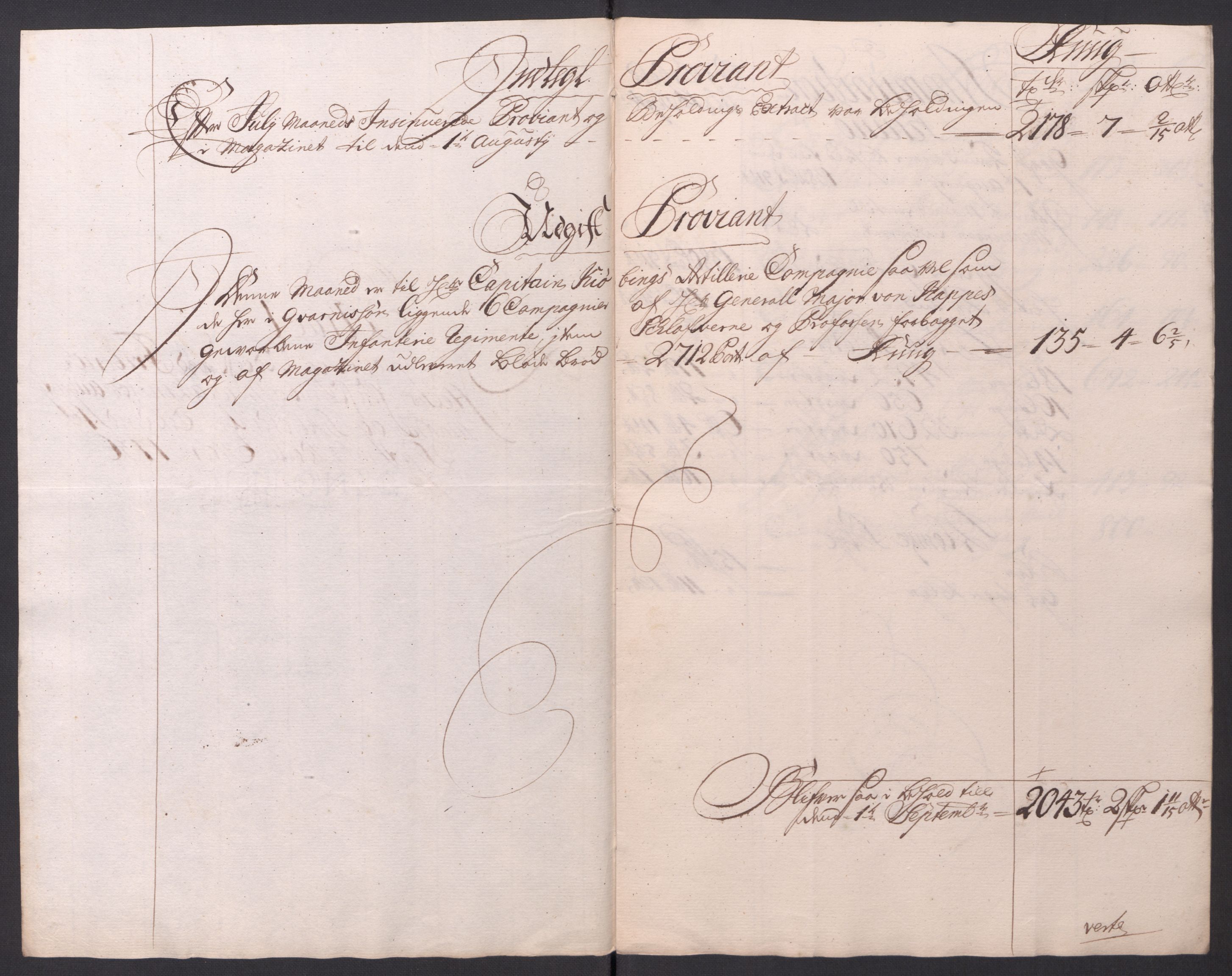 Kommanderende general (KG I) med Det norske krigsdirektorium, AV/RA-EA-5419/D/L0154: Fredriksten festning: Brev, inventarfortegnelser og regnskapsekstrakter, 1730-1739, p. 484