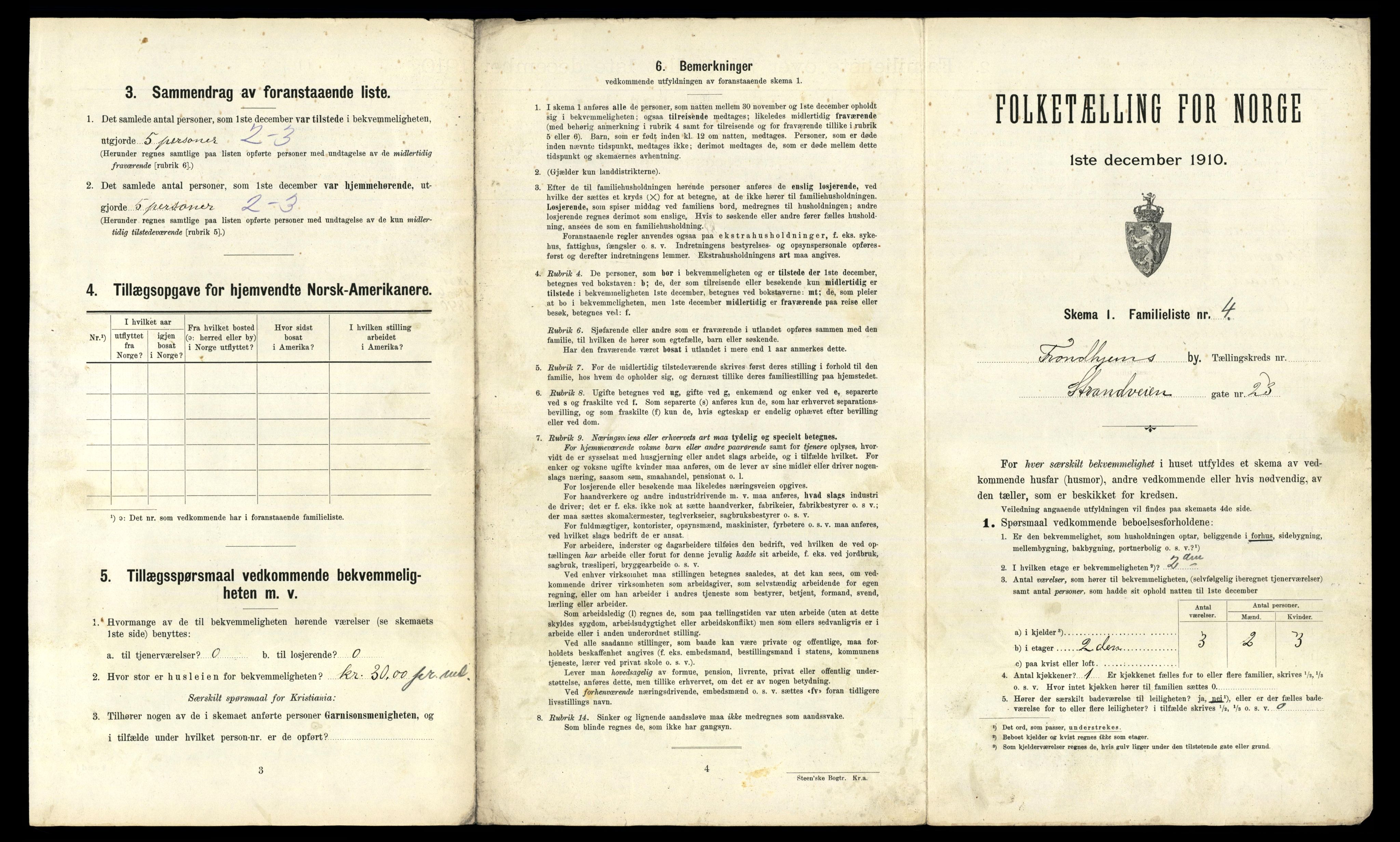 RA, 1910 census for Trondheim, 1910, p. 25927