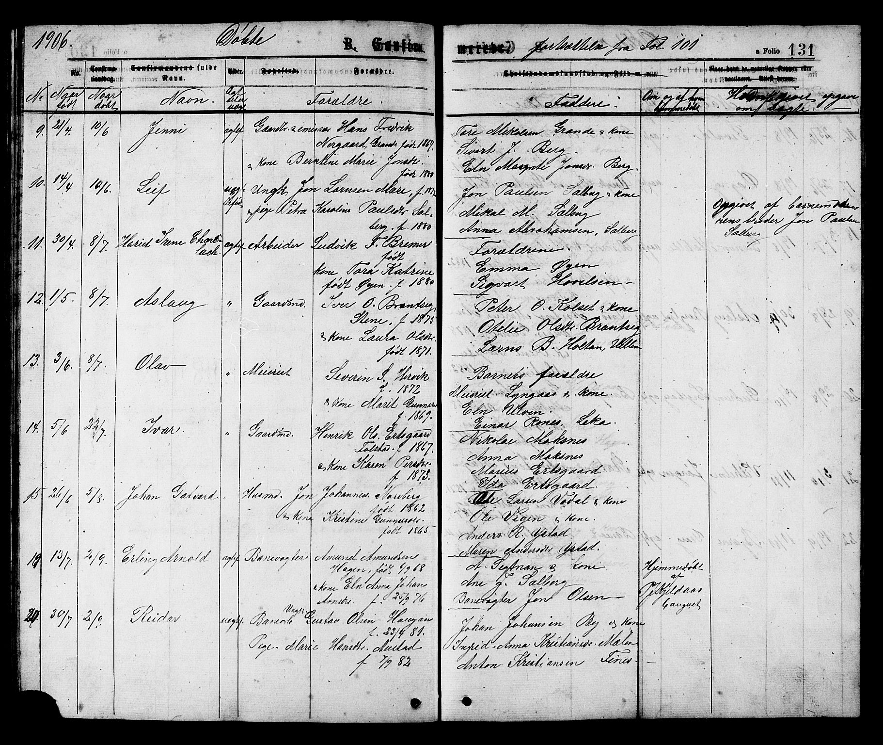 Ministerialprotokoller, klokkerbøker og fødselsregistre - Nord-Trøndelag, AV/SAT-A-1458/731/L0311: Parish register (copy) no. 731C02, 1875-1911, p. 131