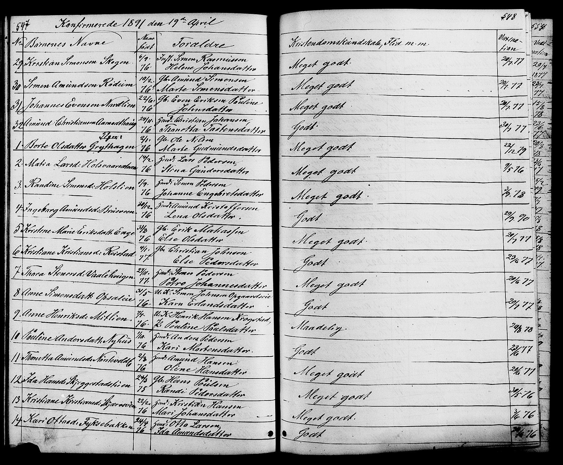 Østre Gausdal prestekontor, SAH/PREST-092/H/Ha/Hab/L0001: Parish register (copy) no. 1, 1863-1893, p. 547-548