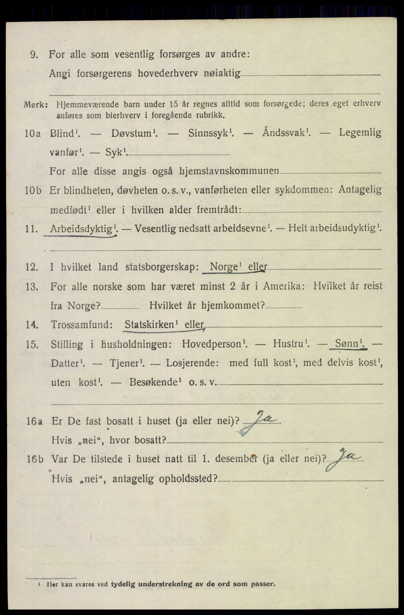 SAK, 1920 census for Valle, 1920, p. 1456