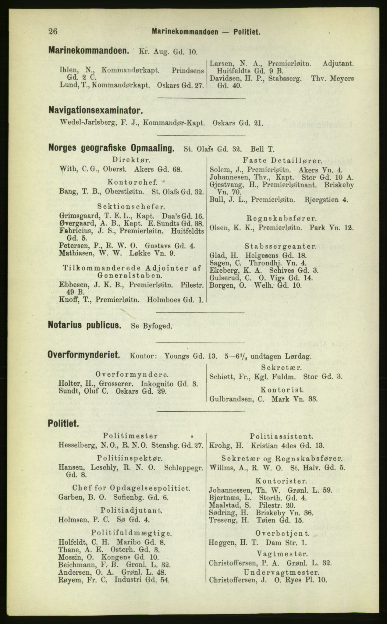 Kristiania/Oslo adressebok, PUBL/-, 1883, p. 26