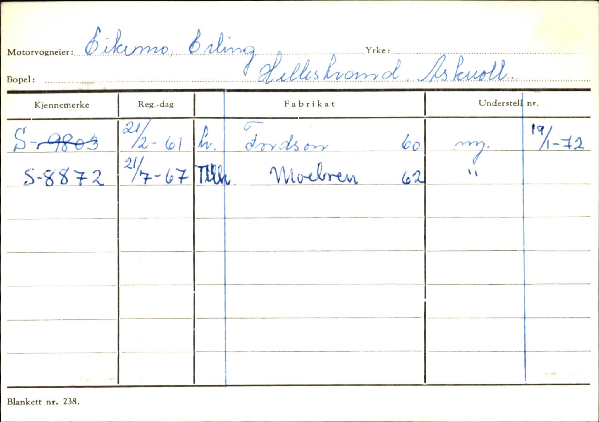 Statens vegvesen, Sogn og Fjordane vegkontor, AV/SAB-A-5301/4/F/L0125: Eigarregister Sogndal V-Å. Aurland A-Å. Fjaler A-N, 1945-1975, p. 1571