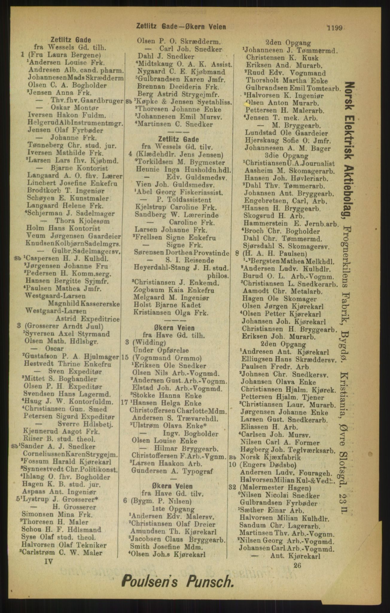 Kristiania/Oslo adressebok, PUBL/-, 1900, p. 1199