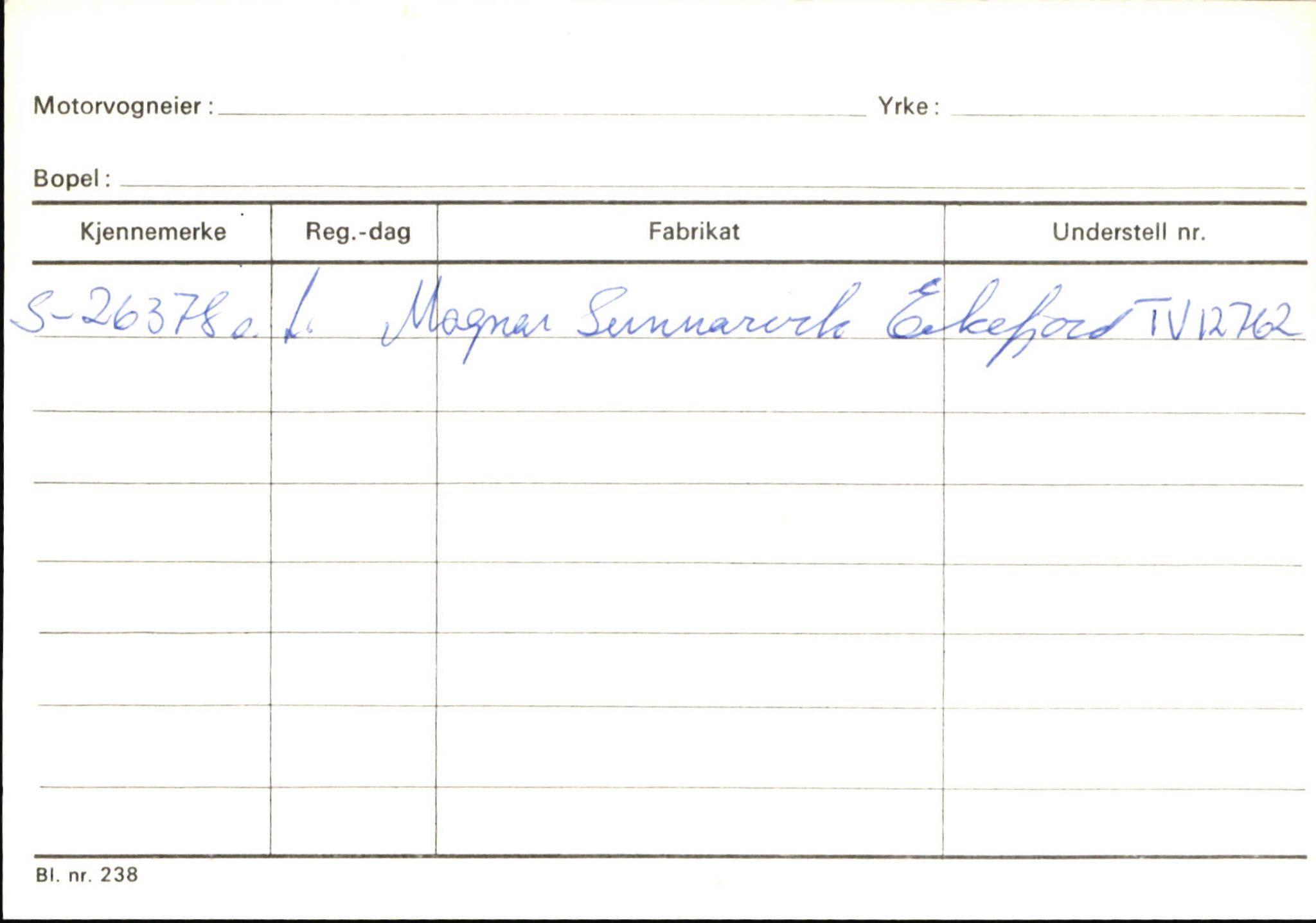 Statens vegvesen, Sogn og Fjordane vegkontor, AV/SAB-A-5301/4/F/L0146: Registerkort Årdal R-Å samt diverse kort, 1945-1975, p. 1377