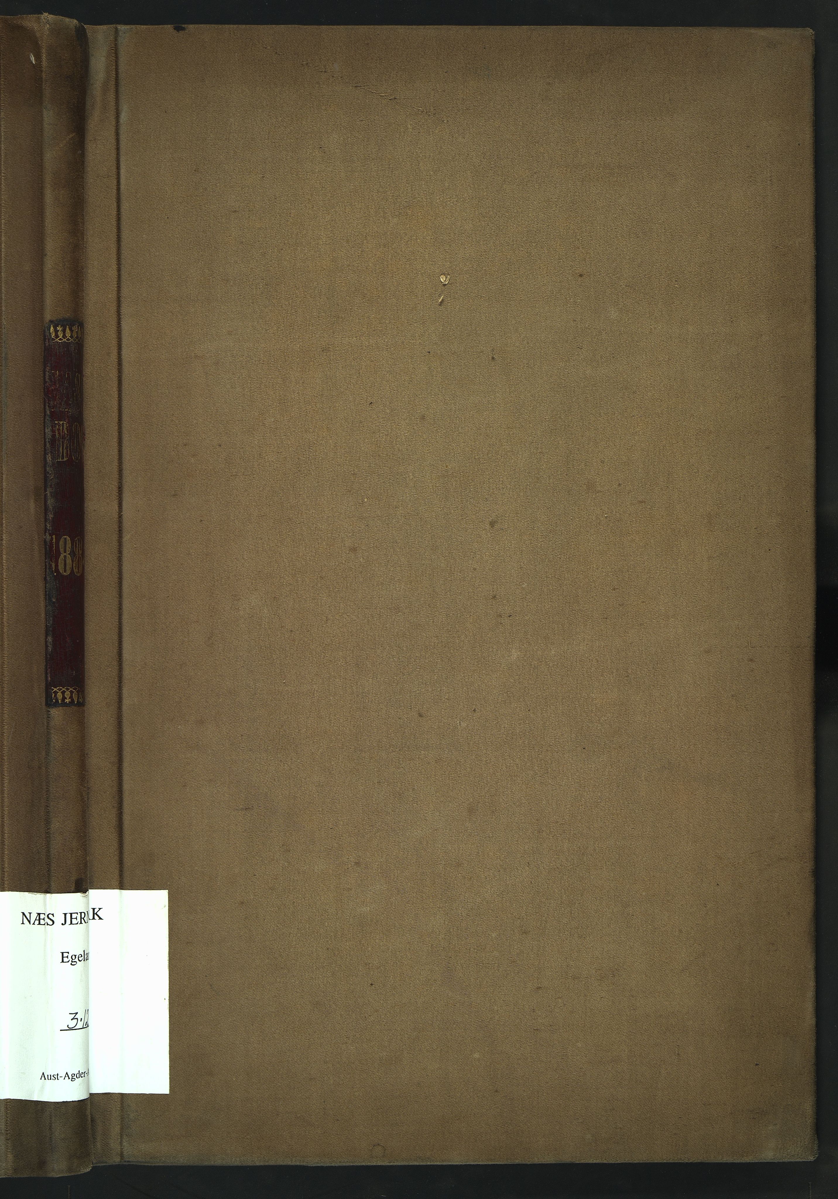 Egelands Verk, NESJ/NJM-002/03/L0012: Kassabok, 1884