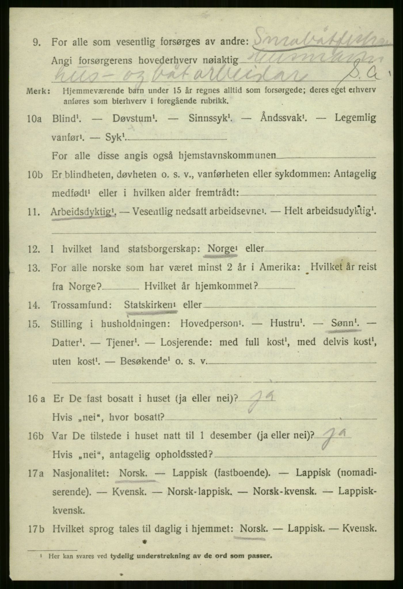 SATØ, 1920 census for Sørfjord, 1920, p. 469