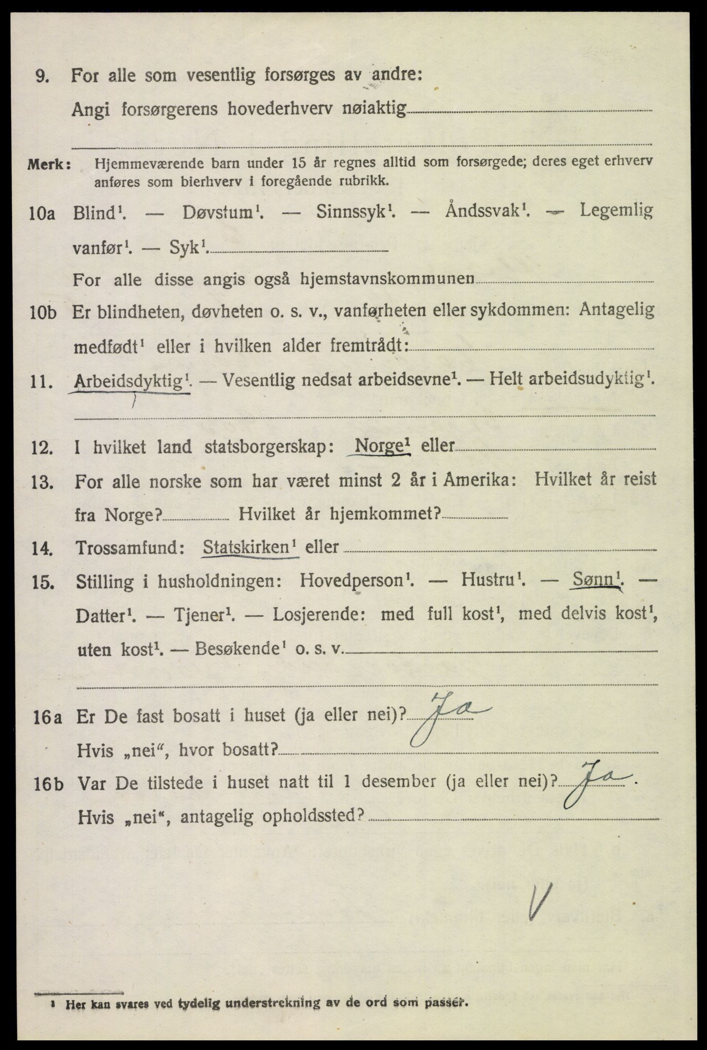 SAH, 1920 census for Alvdal, 1920, p. 1819