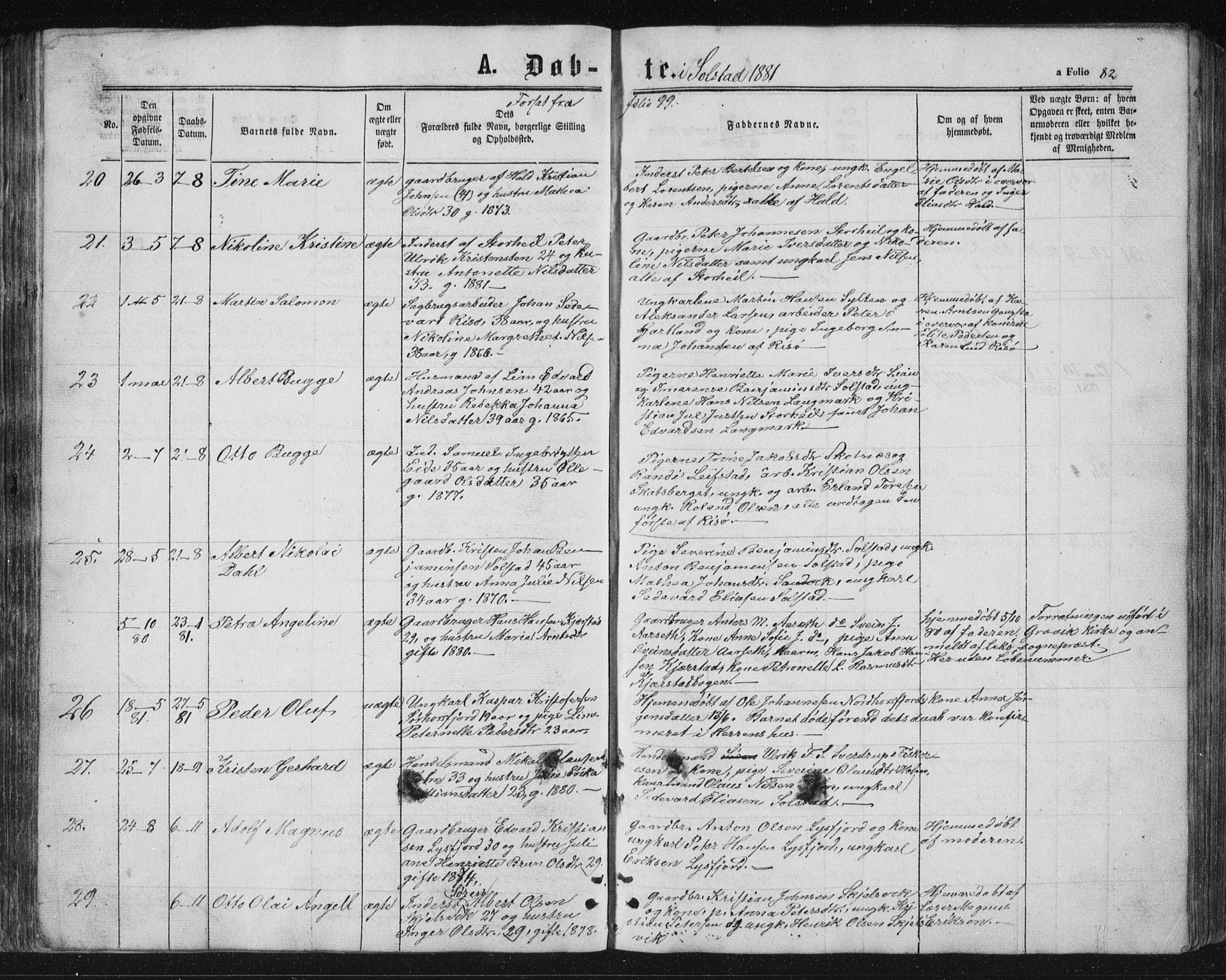 Ministerialprotokoller, klokkerbøker og fødselsregistre - Nordland, SAT/A-1459/810/L0159: Parish register (copy) no. 810C02 /2, 1863-1883, p. 82
