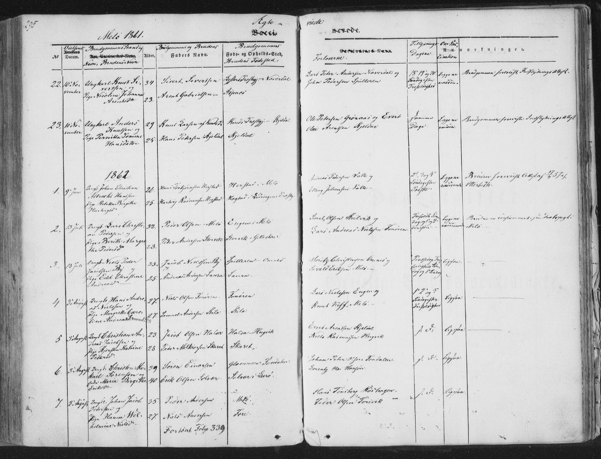 Ministerialprotokoller, klokkerbøker og fødselsregistre - Nordland, SAT/A-1459/841/L0604: Parish register (official) no. 841A09 /2, 1845-1862, p. 295