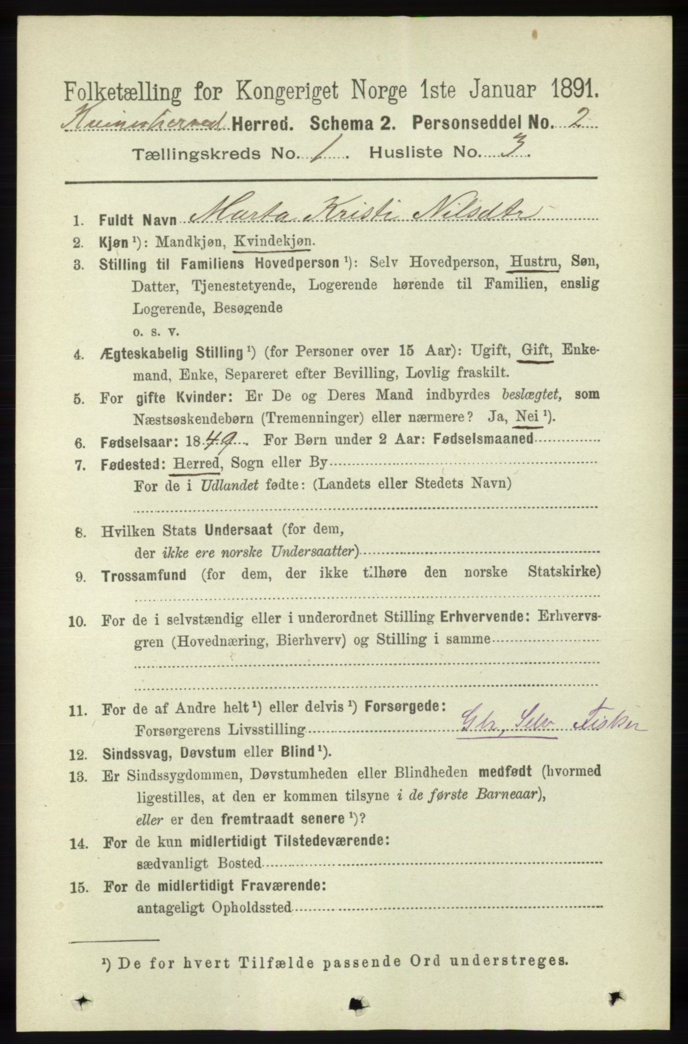 RA, 1891 census for 1224 Kvinnherad, 1891, p. 128