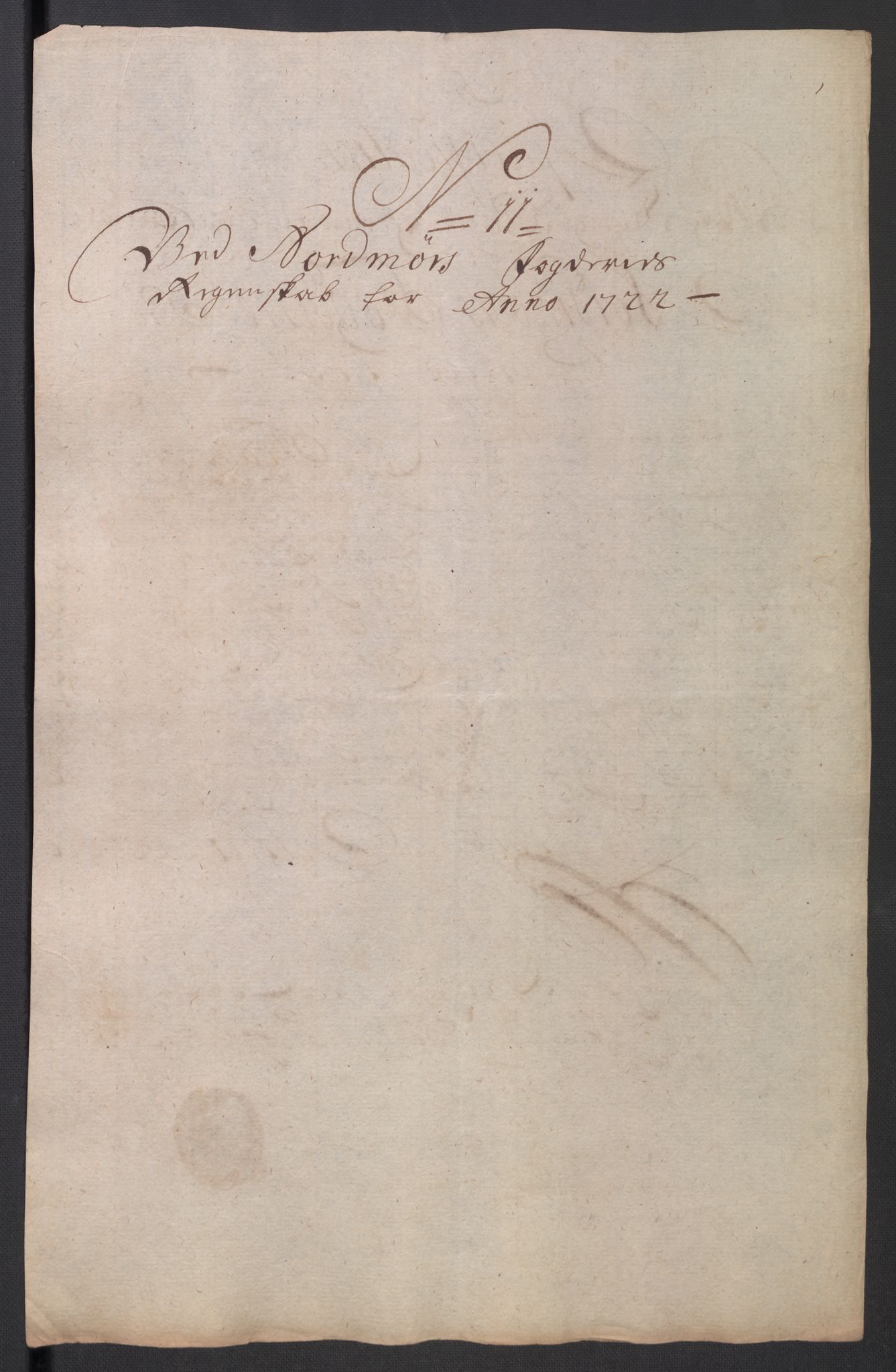 Rentekammeret inntil 1814, Reviderte regnskaper, Fogderegnskap, RA/EA-4092/R56/L3755: Fogderegnskap Nordmøre, 1722, p. 141