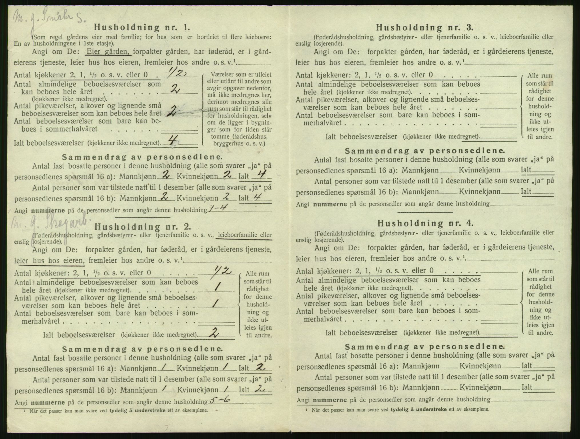 SAT, 1920 census for Hen, 1920, p. 27