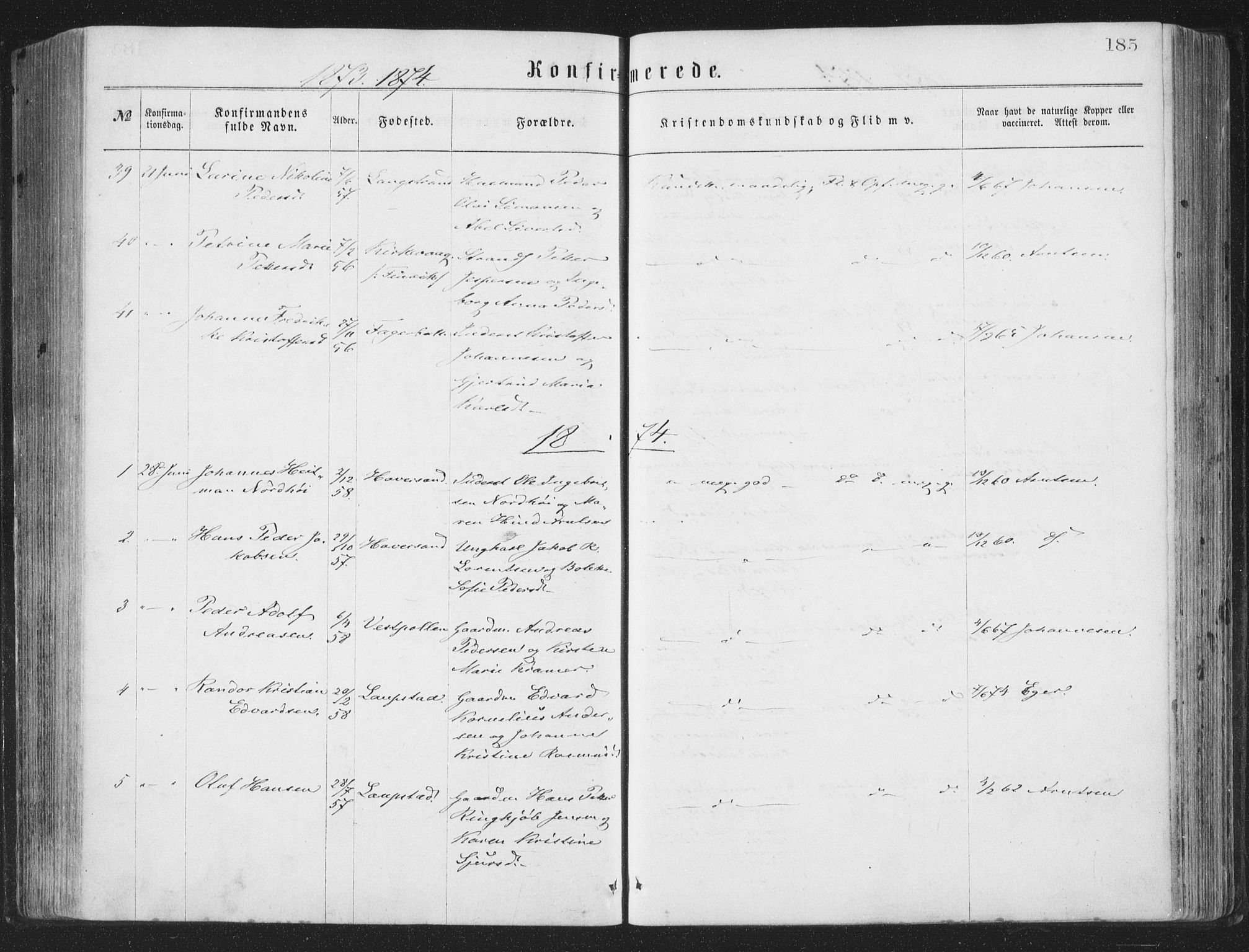 Ministerialprotokoller, klokkerbøker og fødselsregistre - Nordland, AV/SAT-A-1459/874/L1057: Parish register (official) no. 874A01, 1866-1877, p. 185