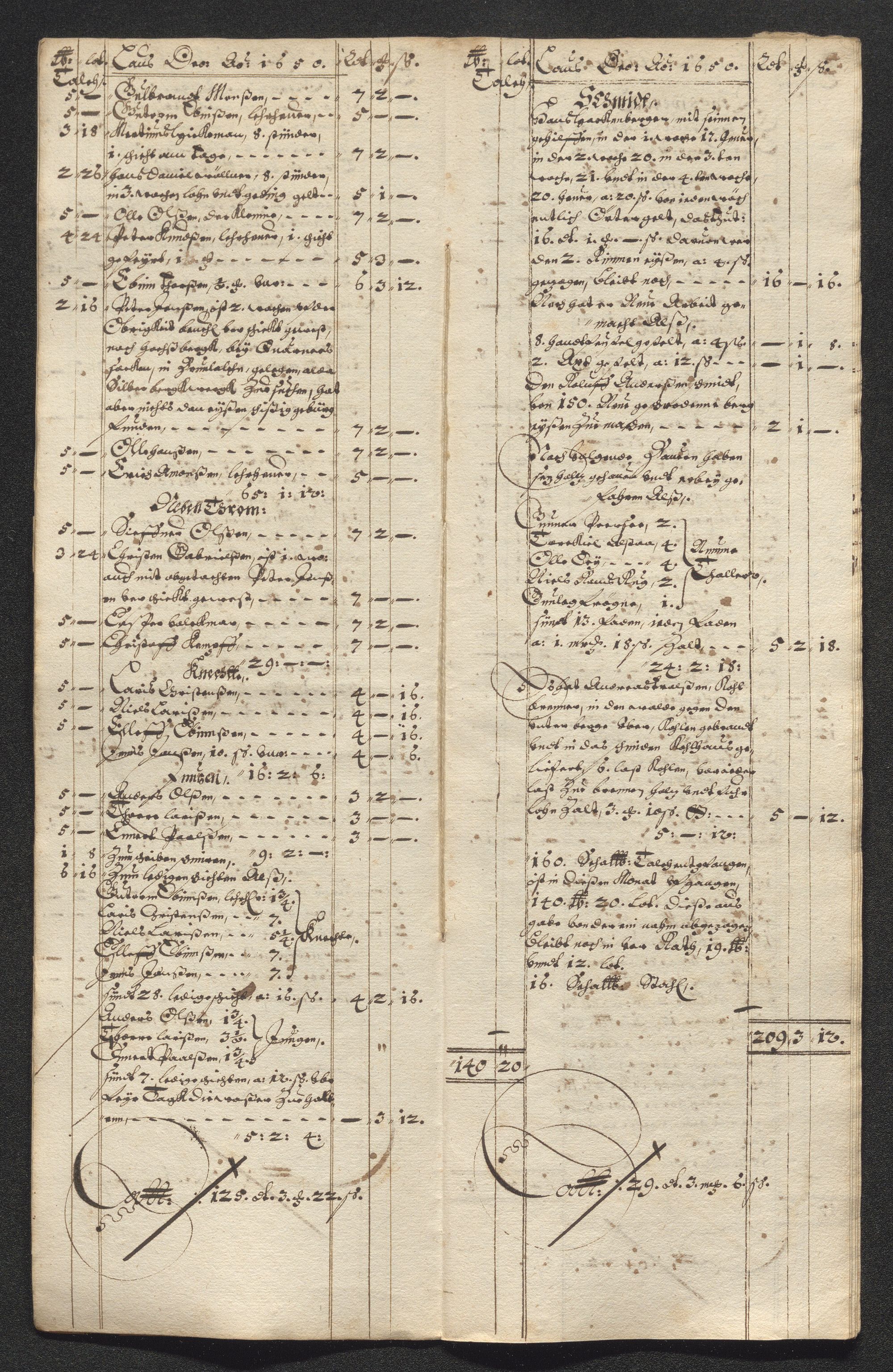 Kongsberg Sølvverk 1623-1816, AV/SAKO-EA-3135/001/D/Dc/Dcd/L0024: Utgiftsregnskap for gruver m.m. , 1650, p. 241