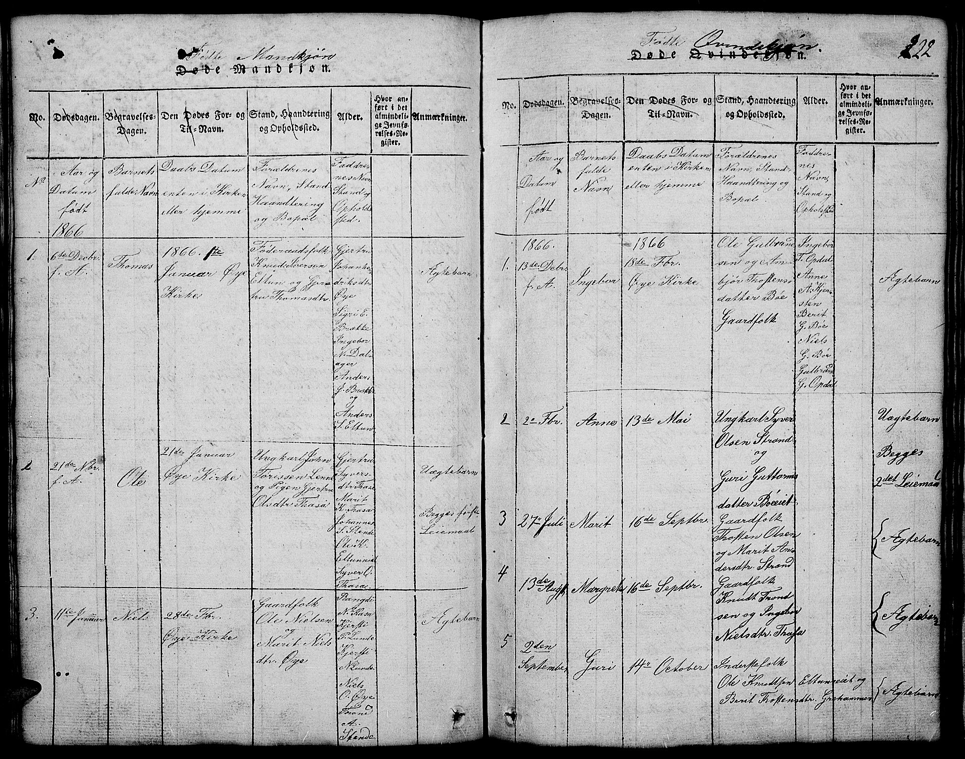 Vang prestekontor, Valdres, SAH/PREST-140/H/Hb/L0002: Parish register (copy) no. 2, 1814-1889, p. 122