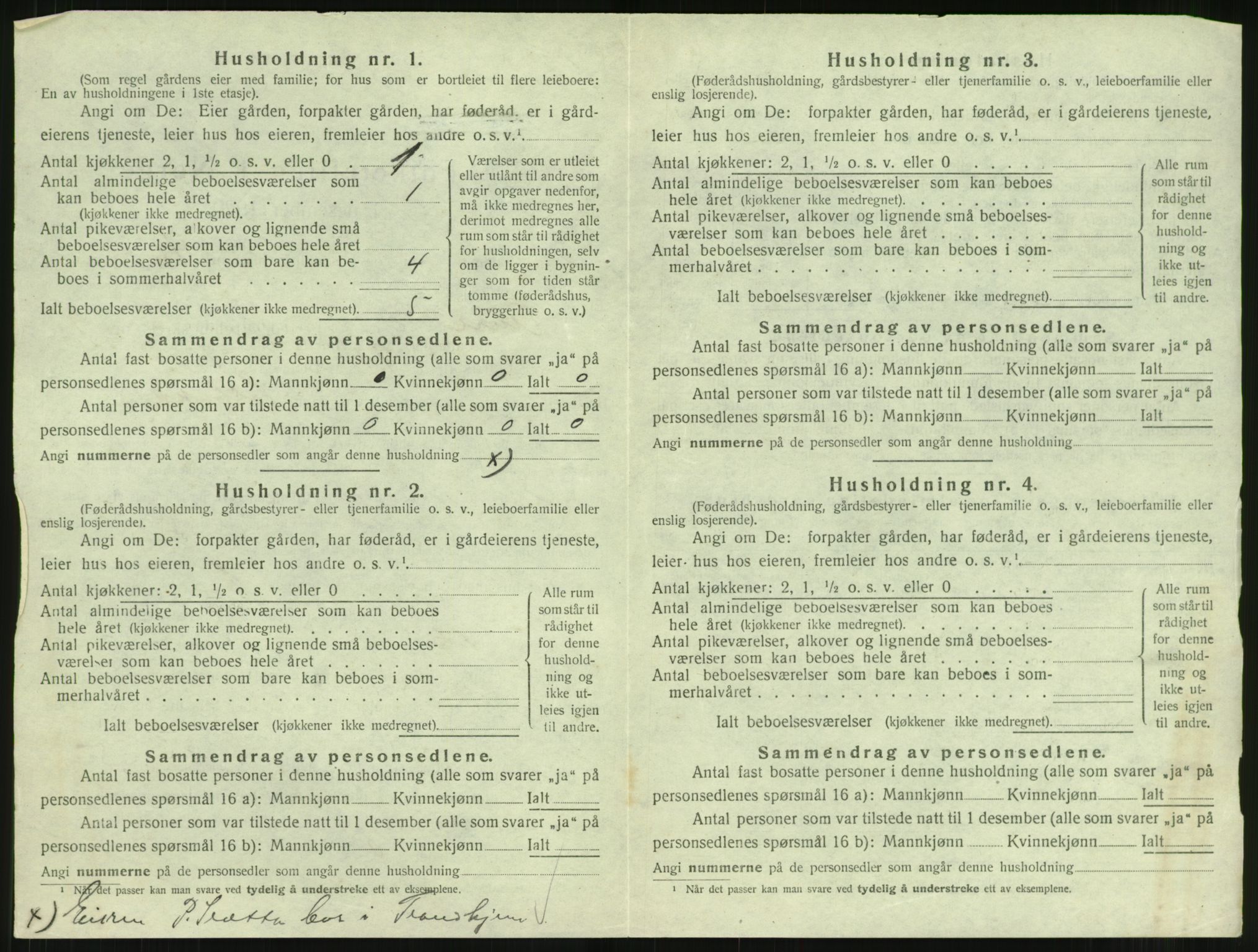 SAT, 1920 census for Aure, 1920, p. 589